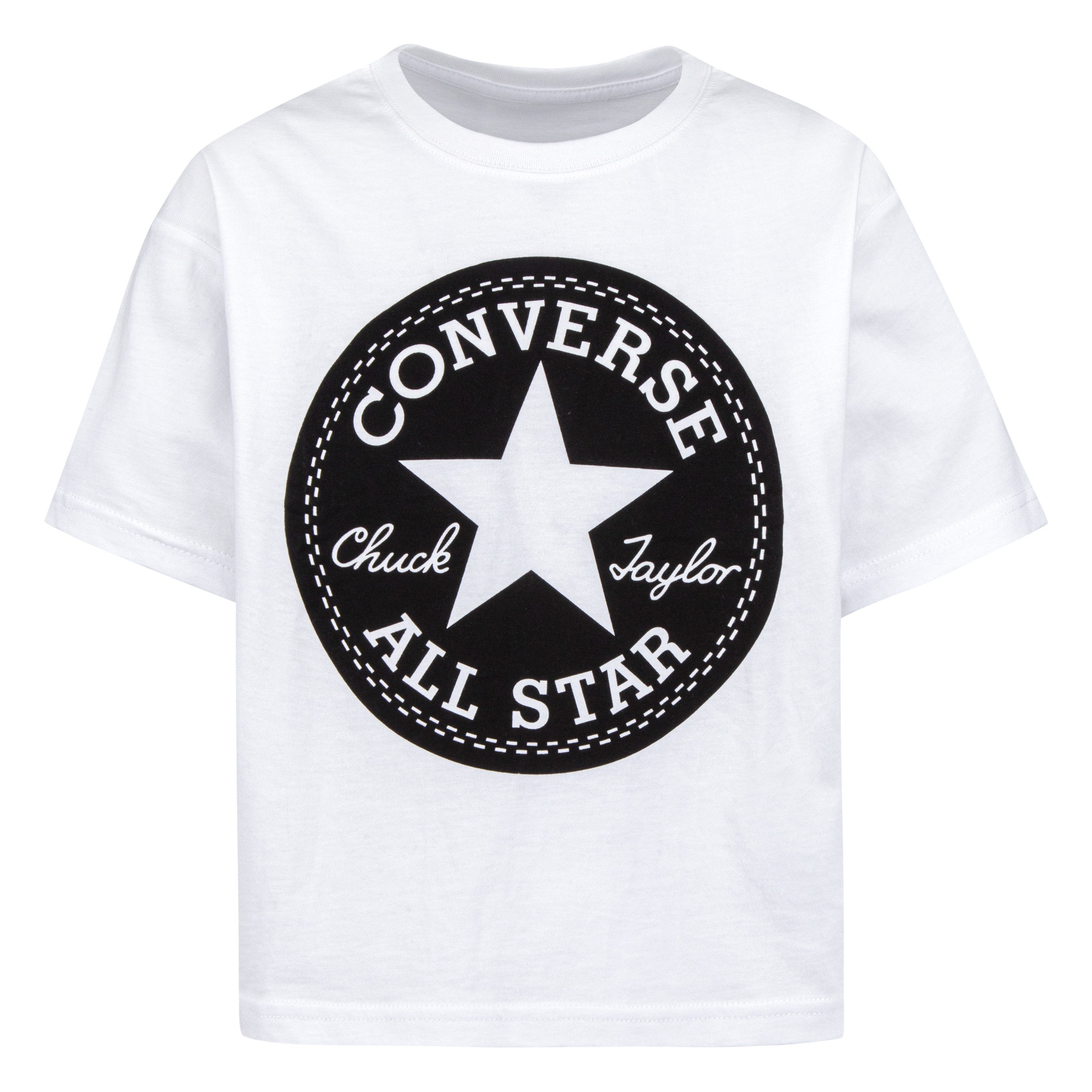 Converse T-Shirt Cropped Style für Mädchen für Kinder, sportlicher Stil, Kurzarm, Rundhalsausschnitt