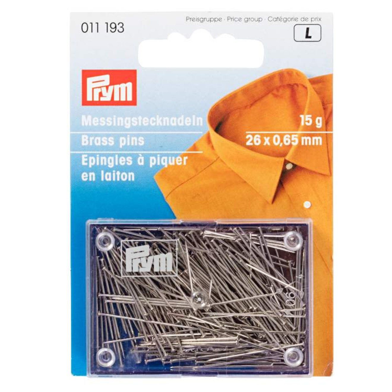 Stricknadeln Stecknadeln 0,65x26 mm silberfarbig 15 g