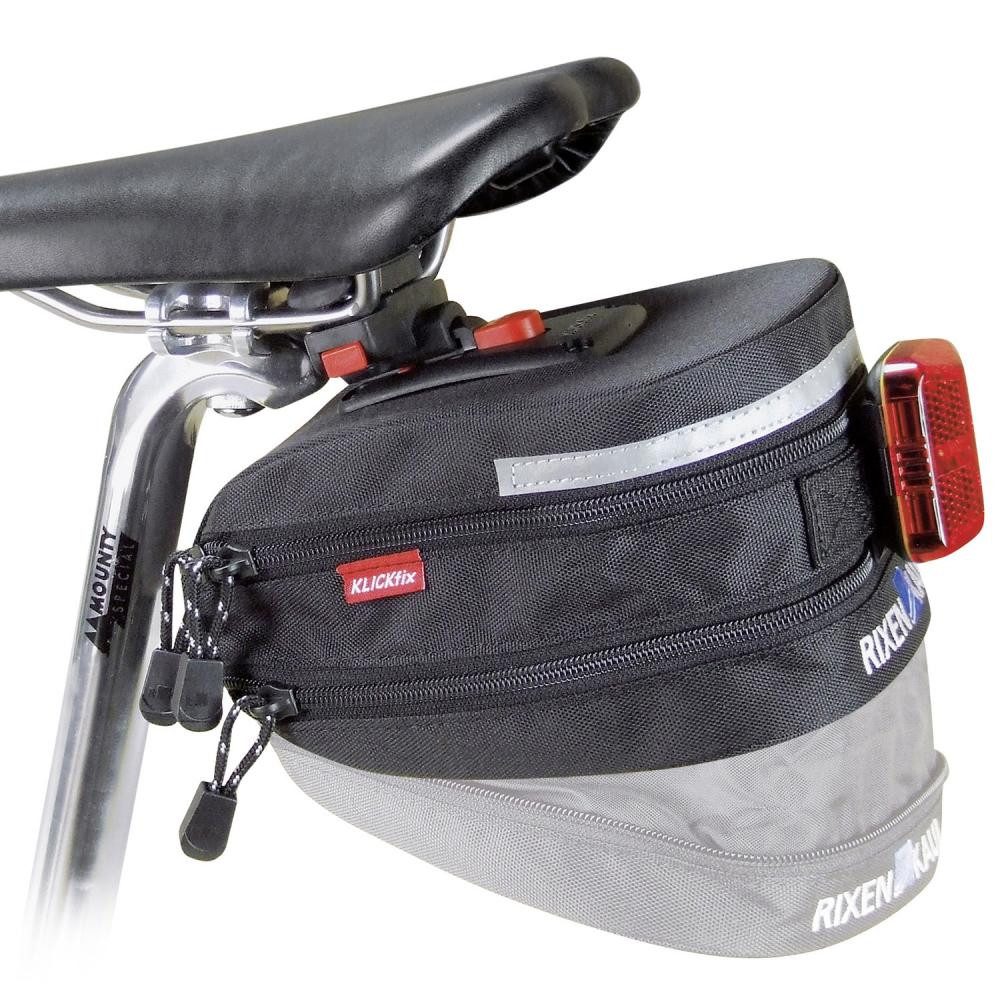KlickFix Satteltasche KLICKfix Satteltasche Micro 200 Expandable, schwarz, 1,5-2 Liter, 16×1
