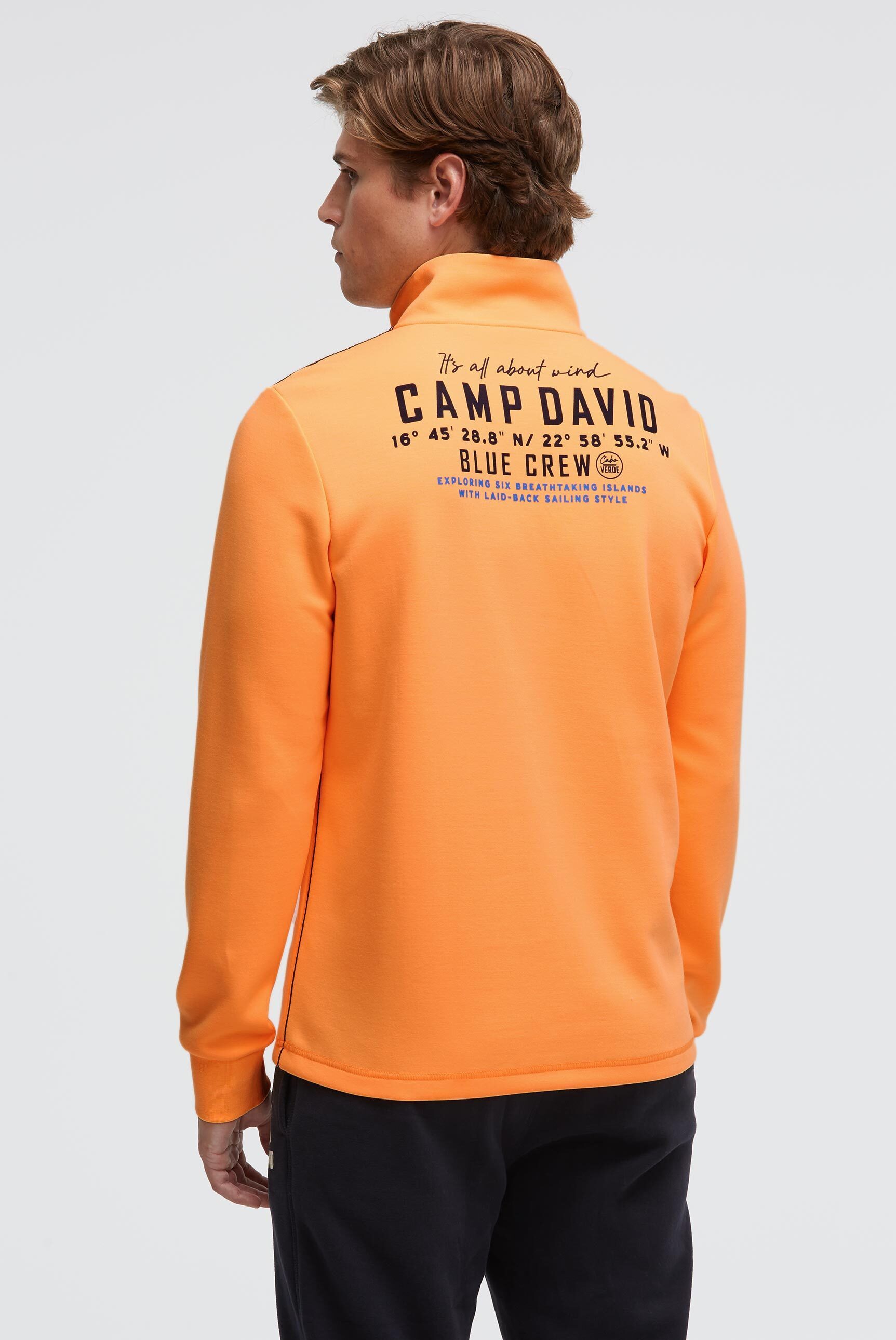 CAMP DAVID Sweater mit Reißverschluss-Taschen