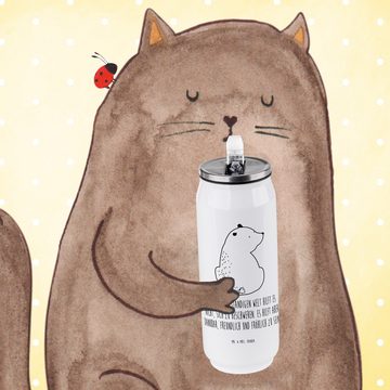 Mr. & Mrs. Panda Isolierflasche Bär Schulterblick - Weiß - Geschenk, Bären, Weltansicht, Teddy, Teddy, klappbares Mundstück