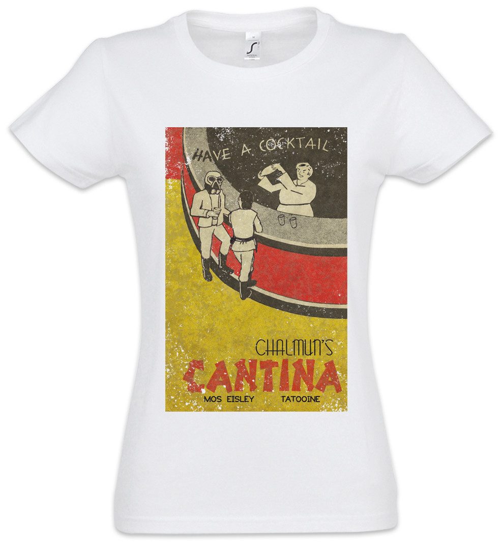 Urban Backwoods Print-Shirt Chalmun's Cantina Vintage I Damen T-Shirt Star Krieg Movie Der Wars (1-tlg) Kult Vintage Sterne Retro