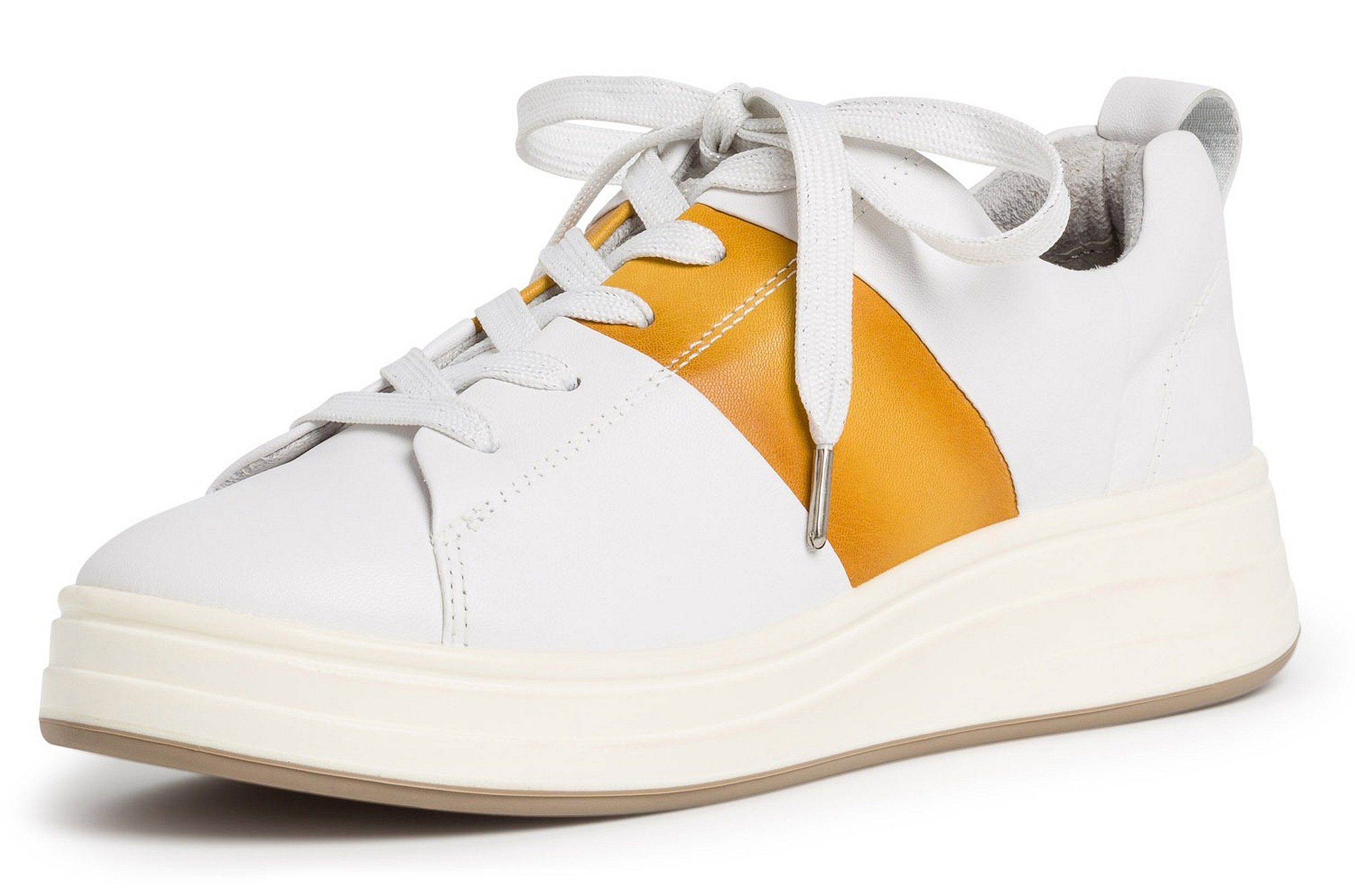 White/Saffron Sneaker 1-23713-24 124 Tamaris