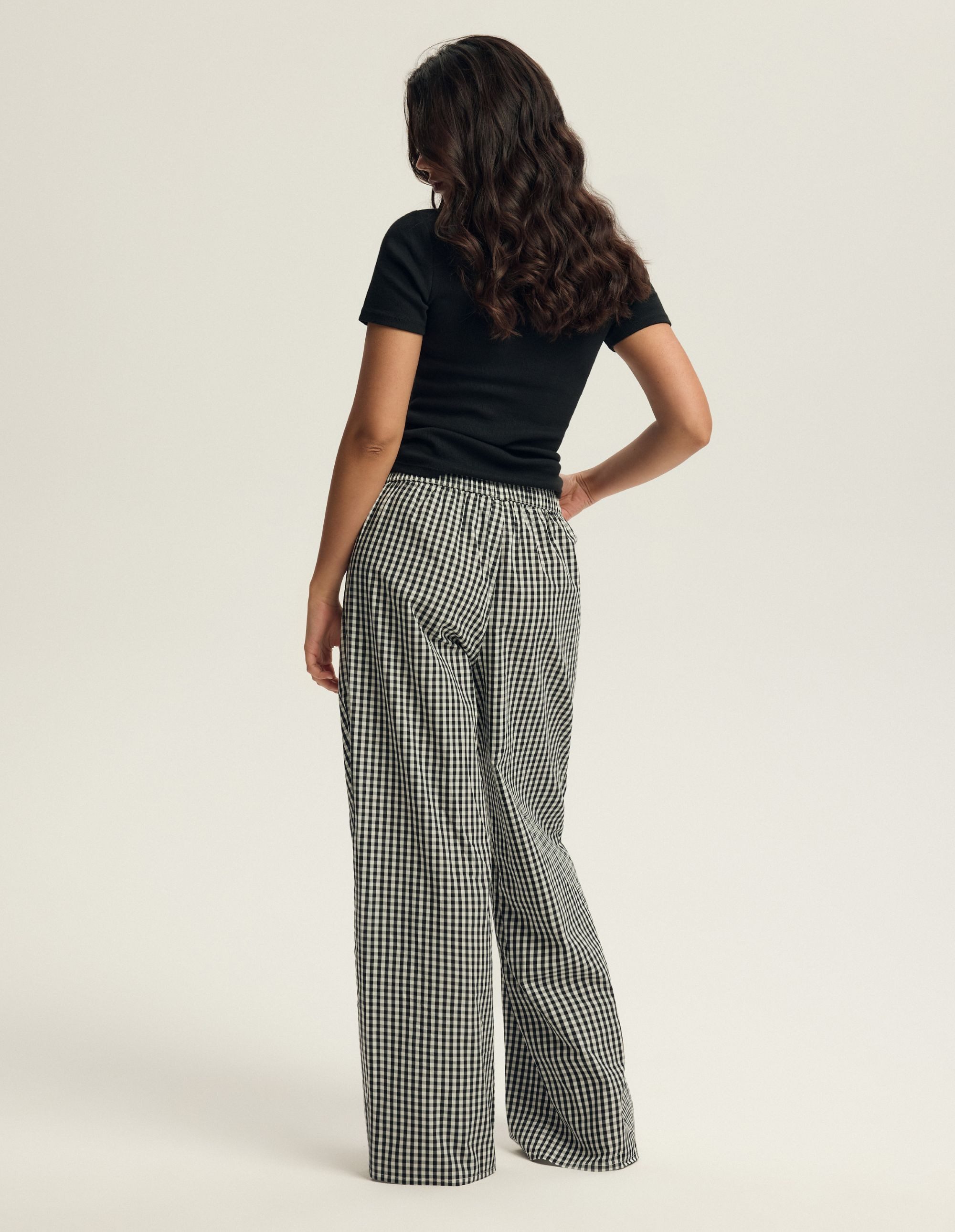 ESOTIQ Schlupfhose Sweathose Wide Leg 100% Baumwolle bequem für Zuhause Locklyn M (1-tlg)