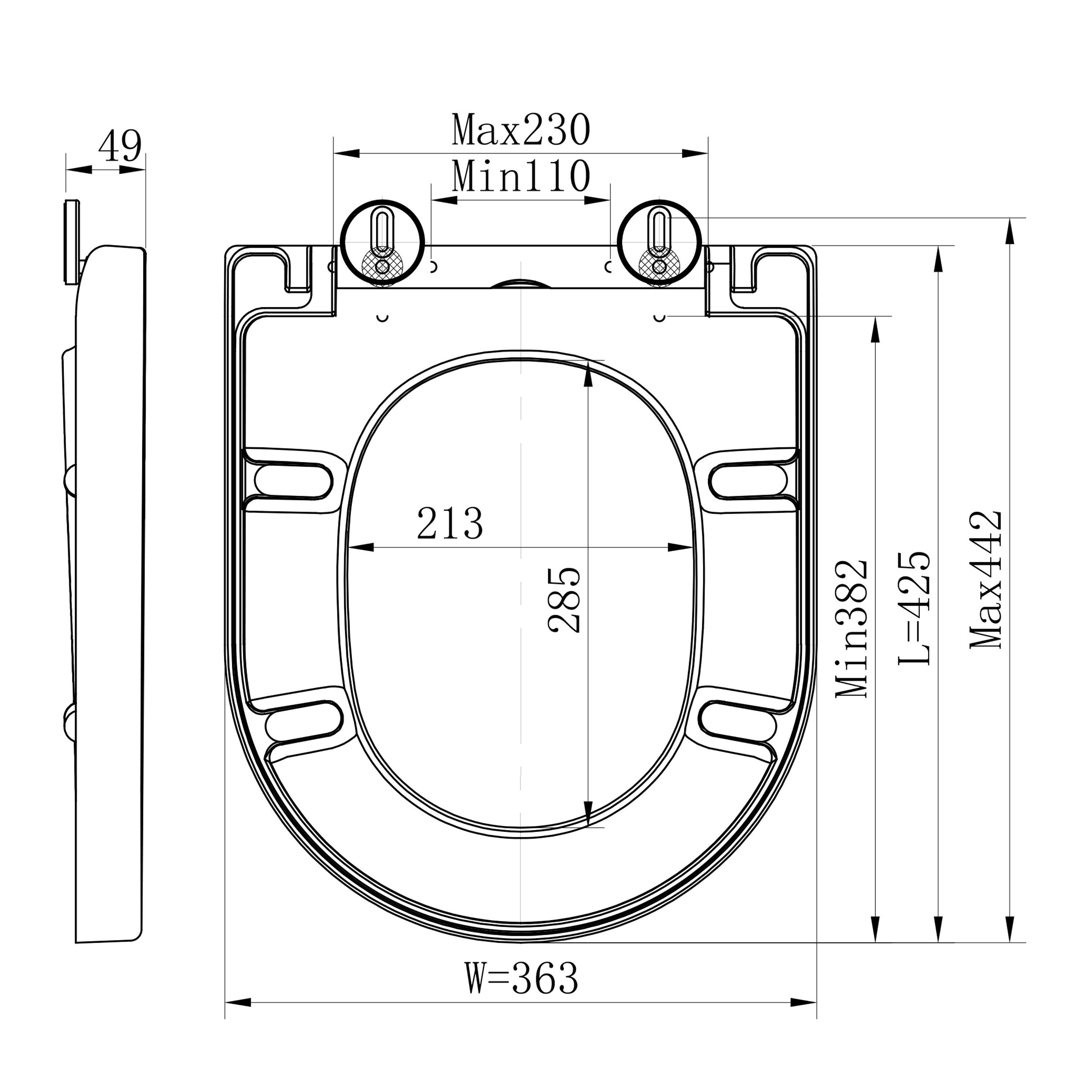 NEG WC-Sitz NEG WC-Sitz mit Softclose und Quick-Release für Un