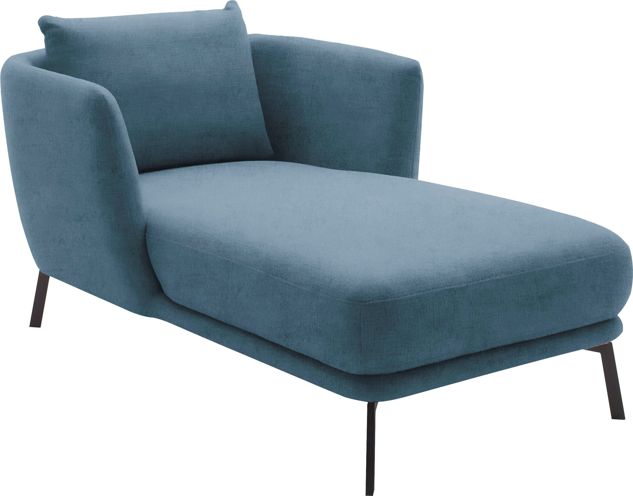 SCHÖNER WOHNEN-Kollektion Chaiselongue Pearl - 5 Jahre Hersteller-Garantie, auch in Bouclé, Maße (B/H/T): 101/71/161 cm, Füße aus Metall