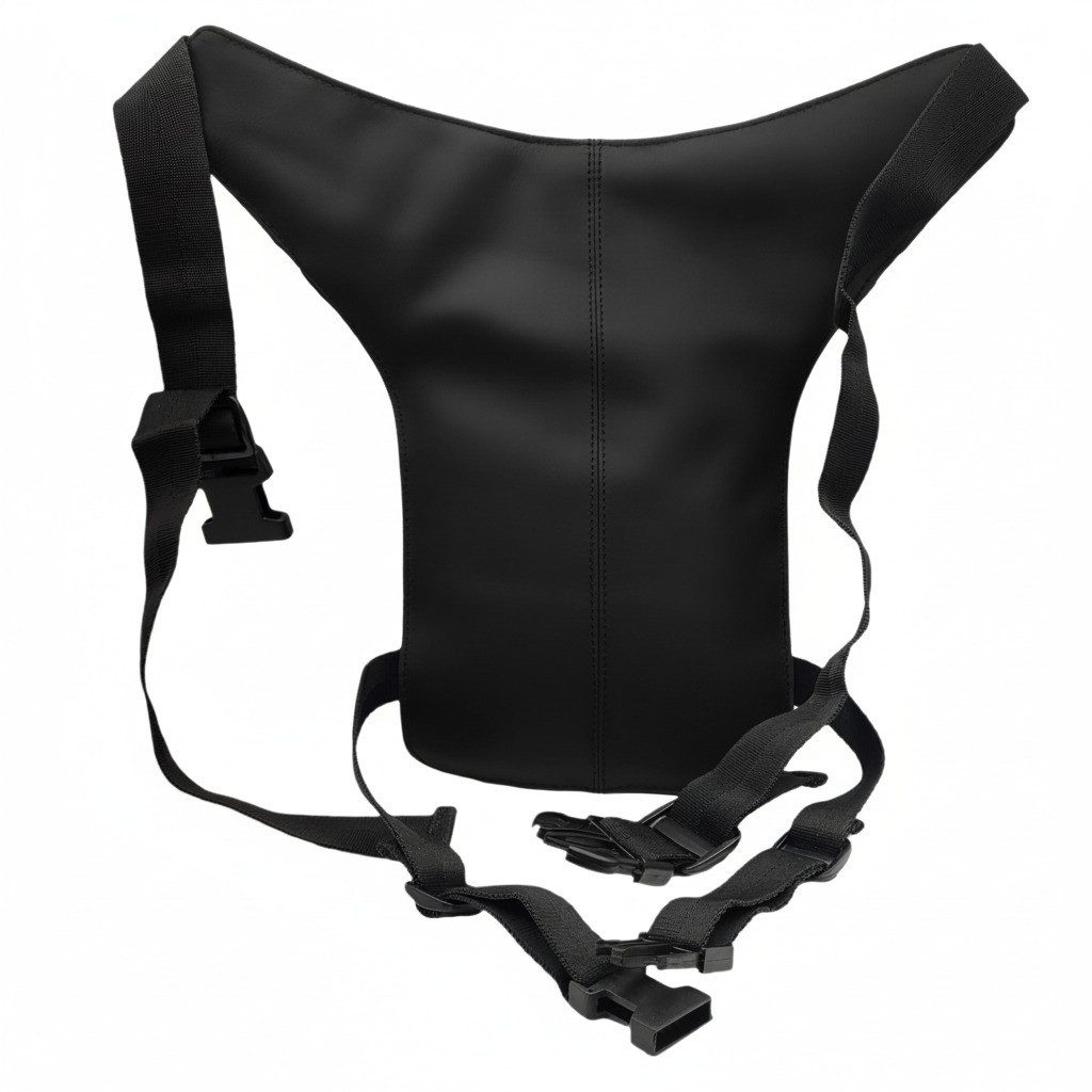 Lemasi Beintasche Leder Bauchtasche aus schwarzem Hunterleder – 5 Reißversc günstig online kaufen