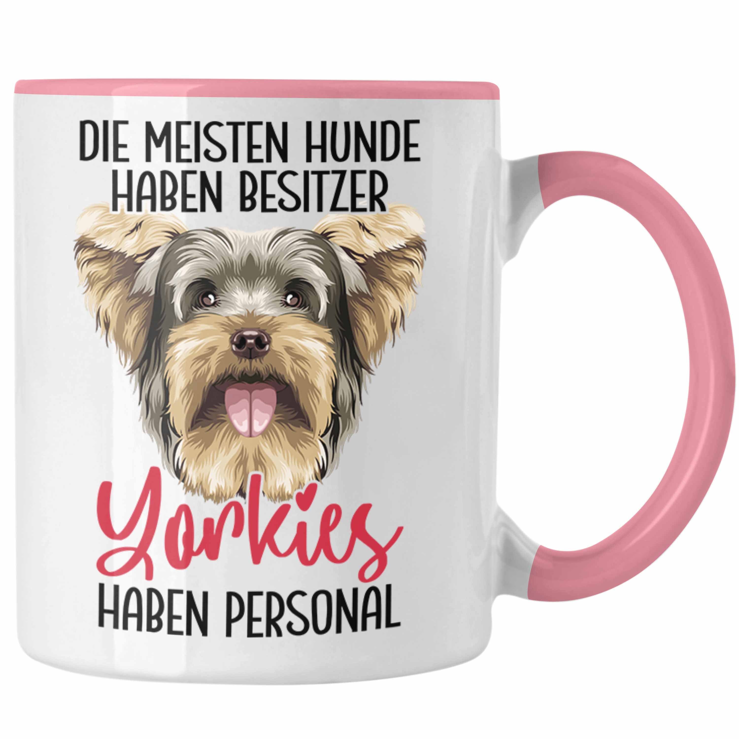 Trendation Tasse Yorkie-Besitzer Geschenk Tasse Hund Kaffee-Becher Yorkie Liebhaber Ges Rosa
