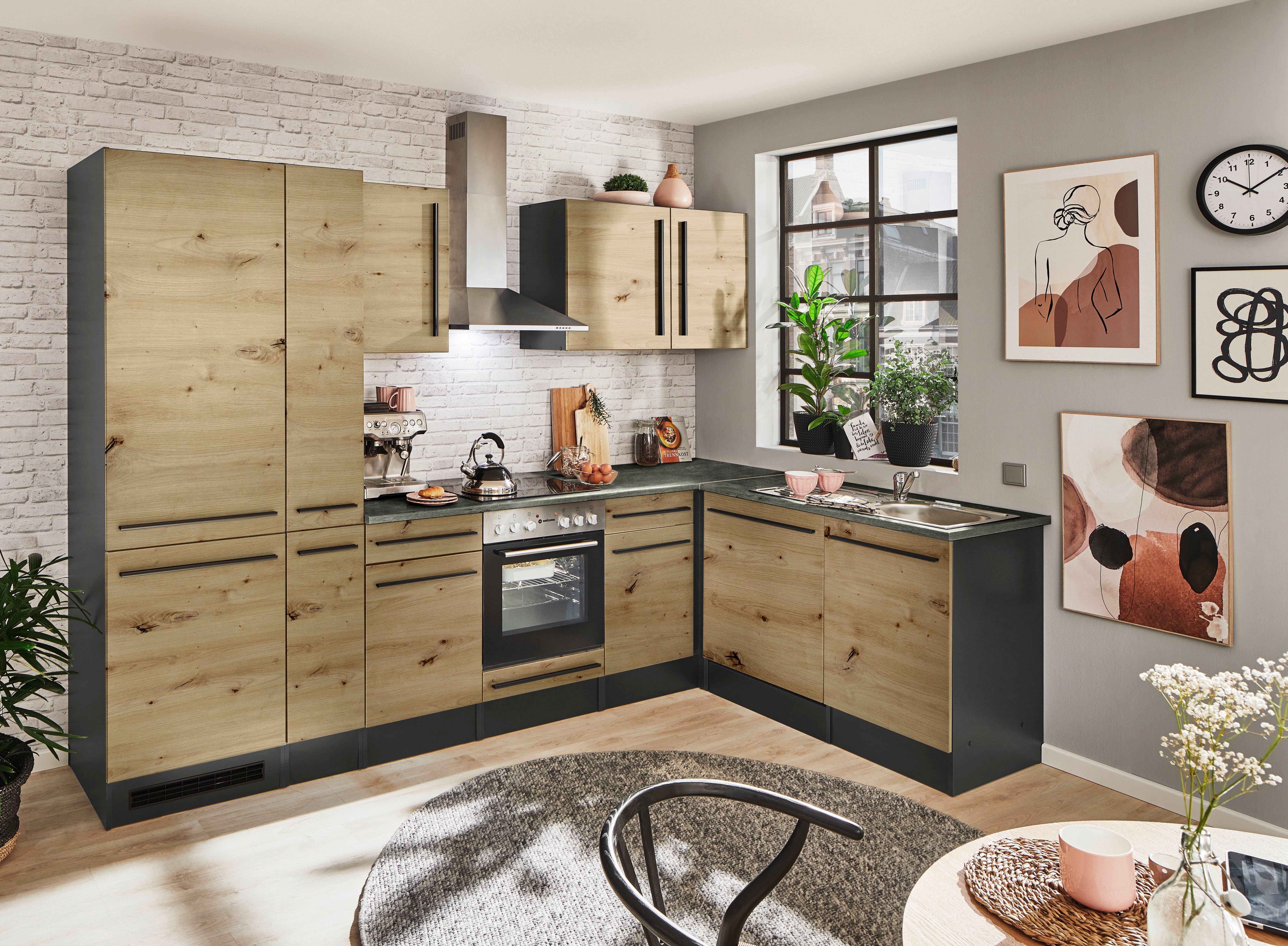 BASIC by Balculina Winkelküche Jazz, Stellbreite 310x175 cm, wahlweise mit E-Geräten