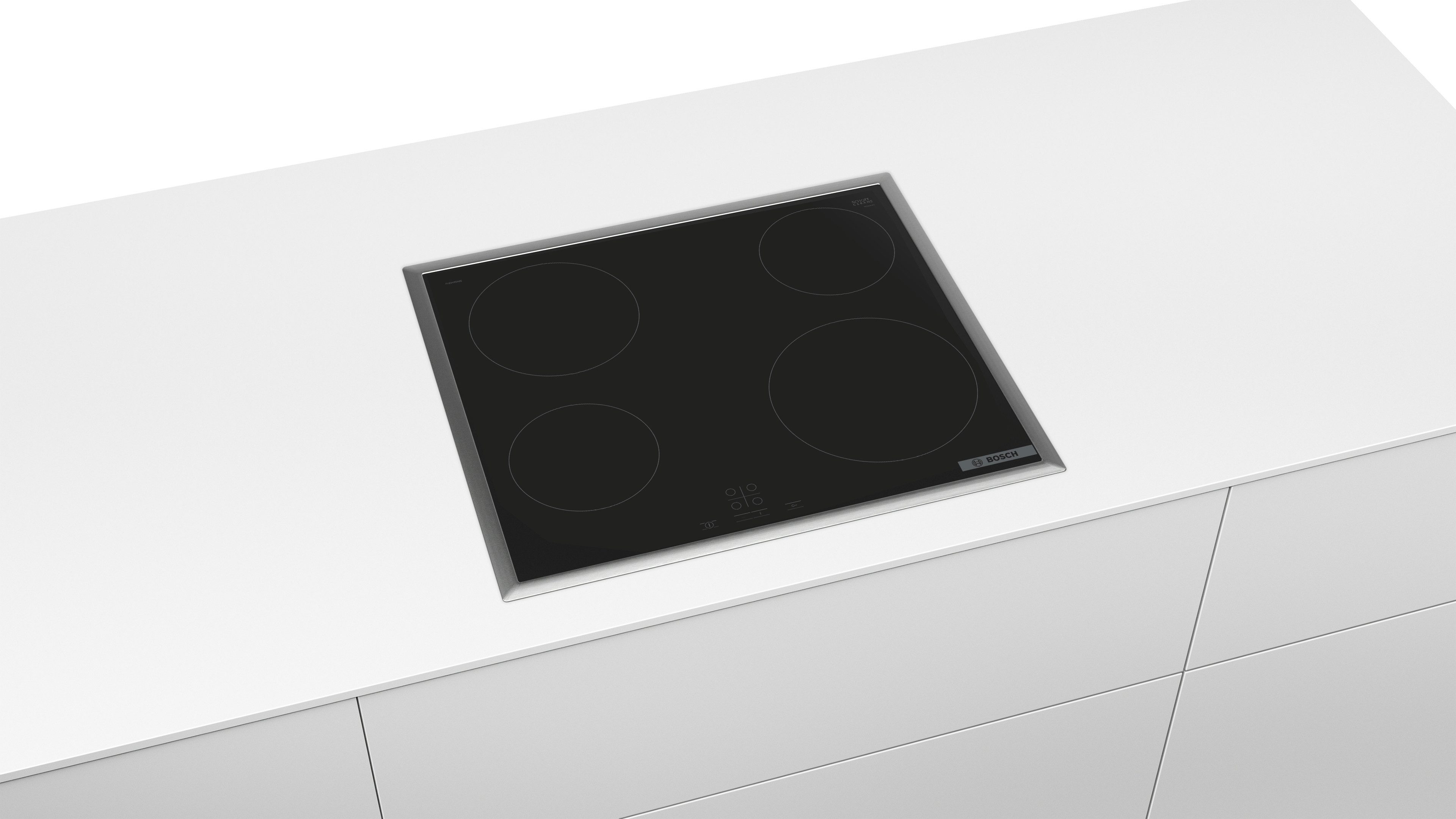 BOSCH Elektro-Kochfeld Serie 4 PKE645BA2E, Touch Select - Funktion für Bedienung per Fingerdruck