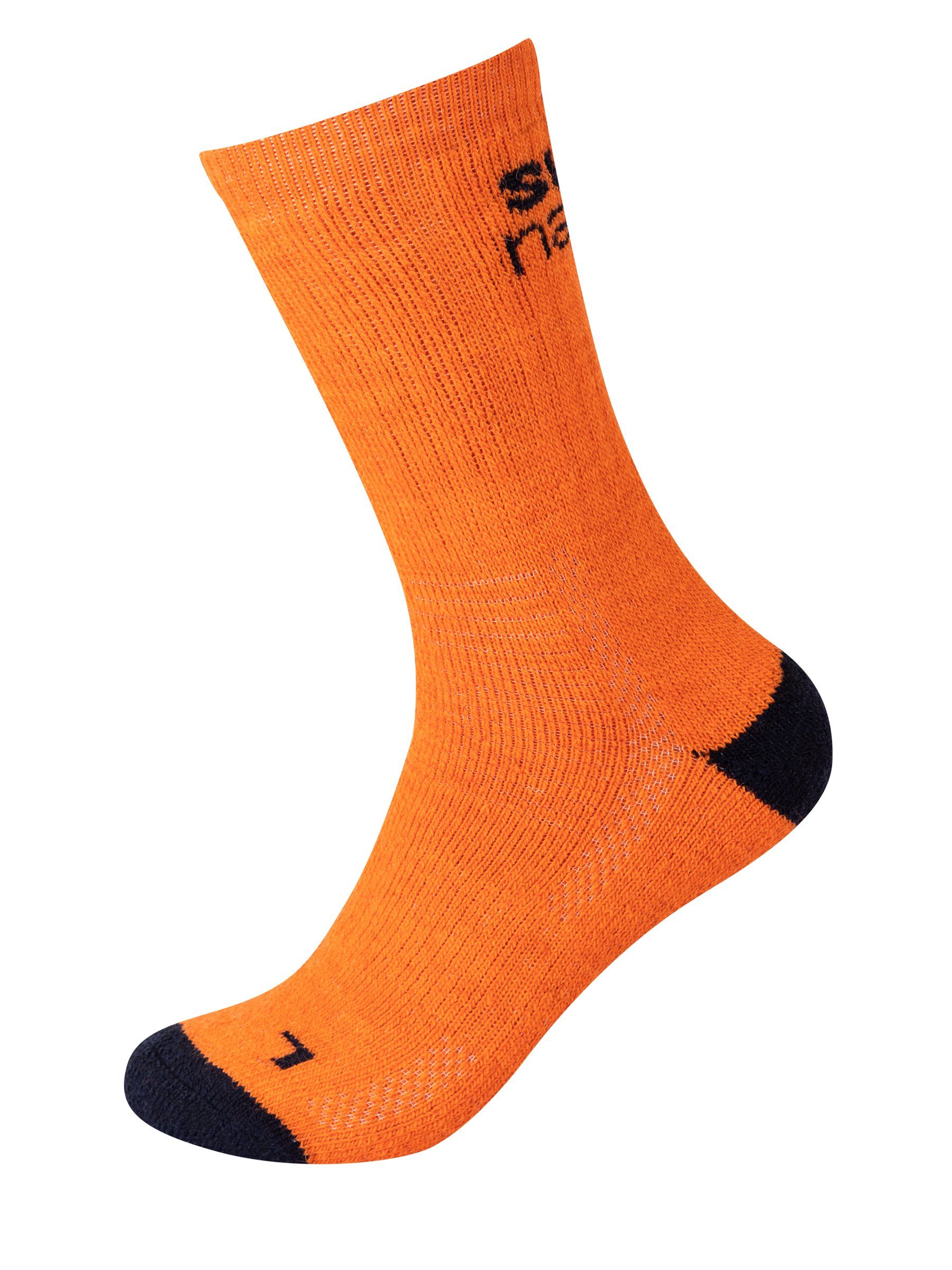SUPER.NATURAL Sportsocken Alpaka Socken SN COSY SOCKS (2-Paar) No smell-no worries, Alpaka-Materialmix Red Orange/Ocean