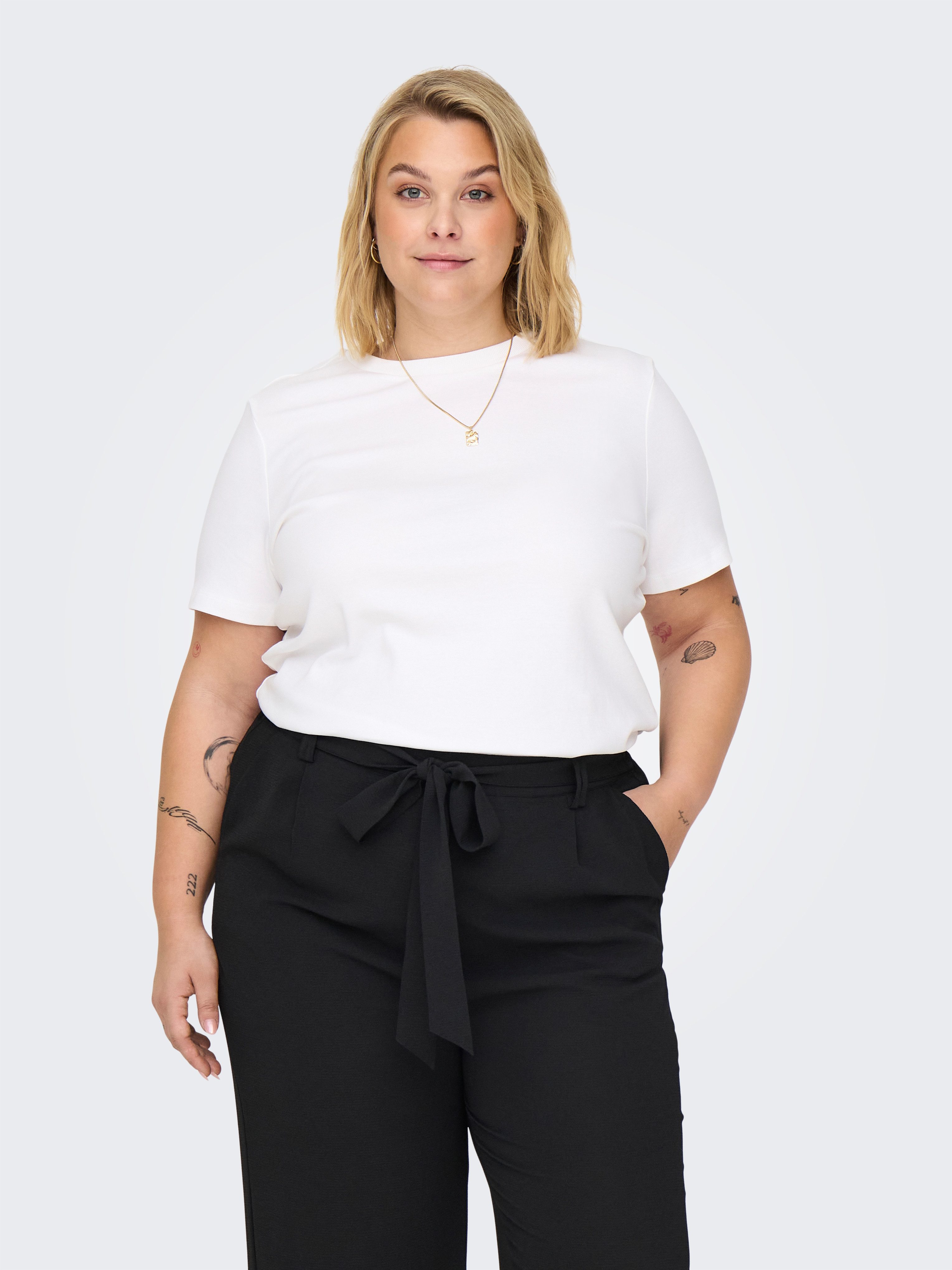 ONLY CARMAKOMA T-Shirt CARJEN SS JEANS TEE JRS Baumwolle