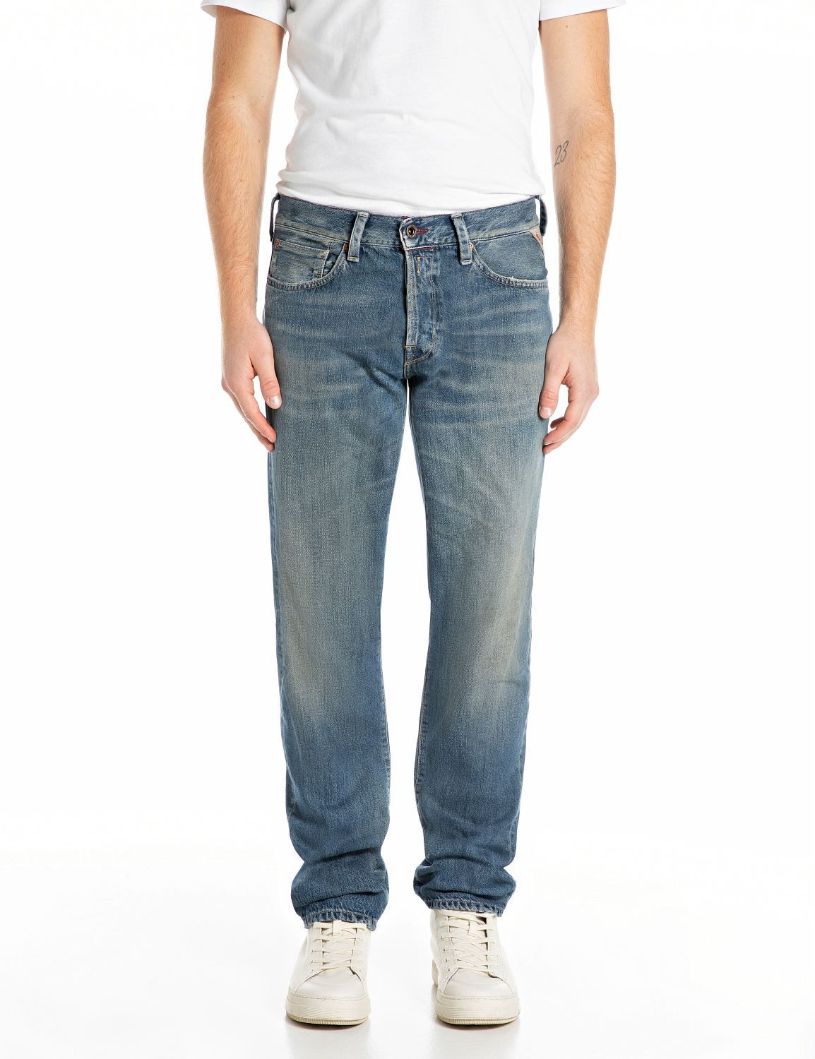 Replay Comfort-fit-Jeans Hose 12 OZ DEEP INDIGO COTTON, MEDIUM BLUE
