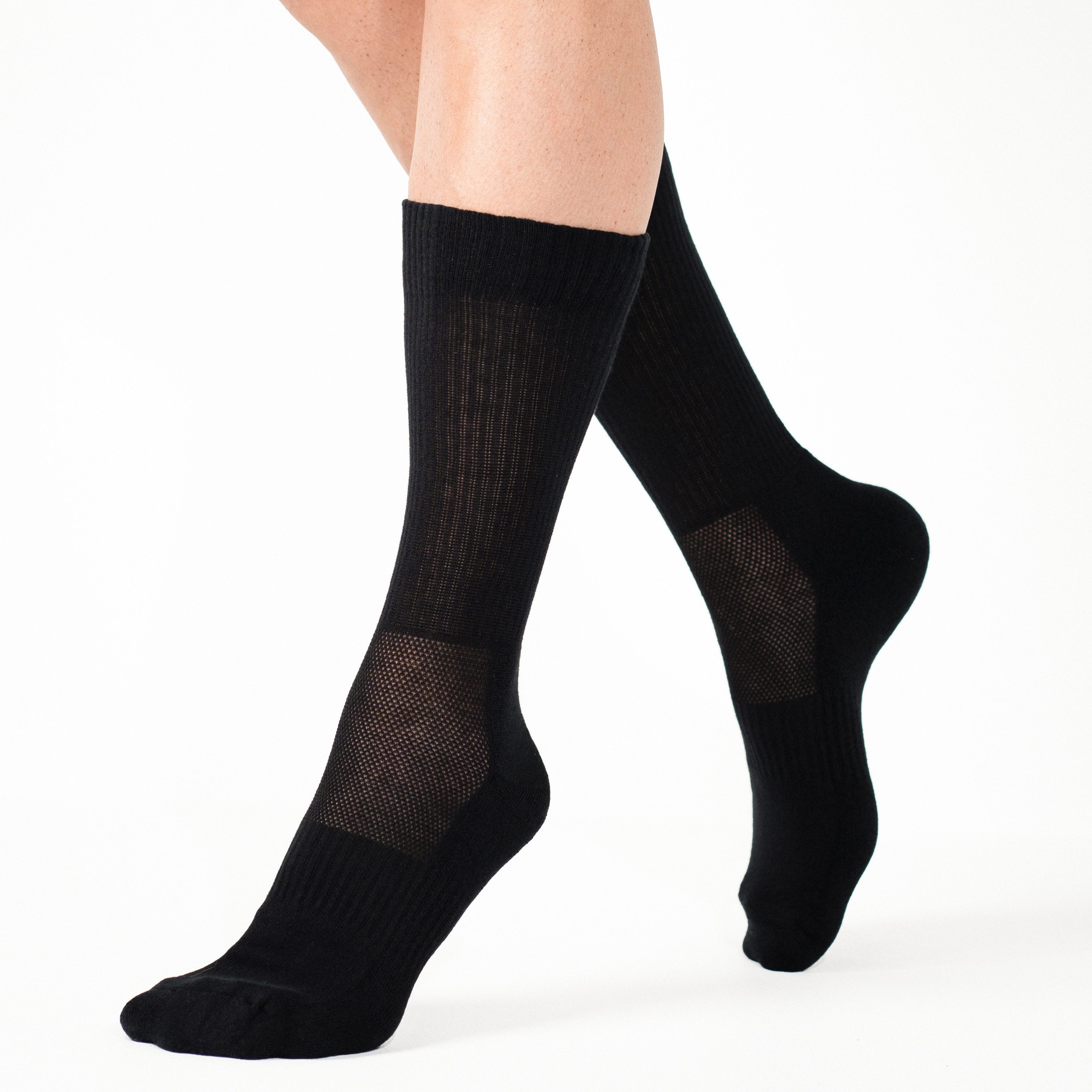 SAFERSOX Sportsocken Tanzsocken (Set, 3er Pack) Ohne Grip für saubere Drehungen, ohne sichtbares Logo