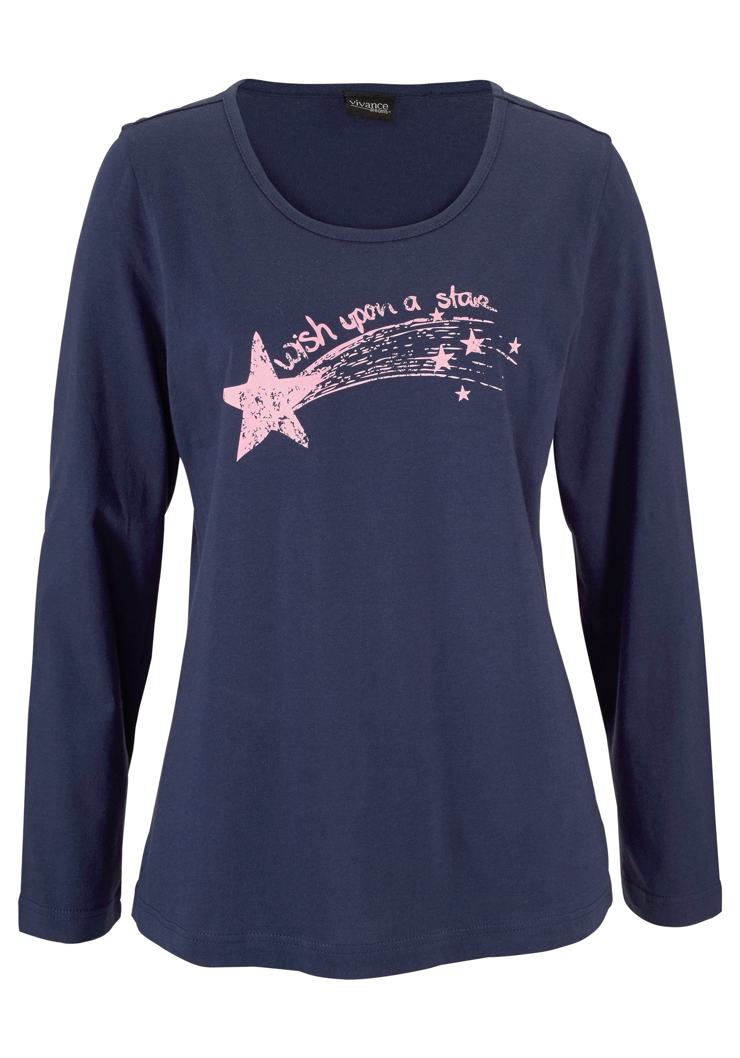 Vivance Dreams Pyjama (Packung, 4 tlg., 2 Stück) mit Sternenprint