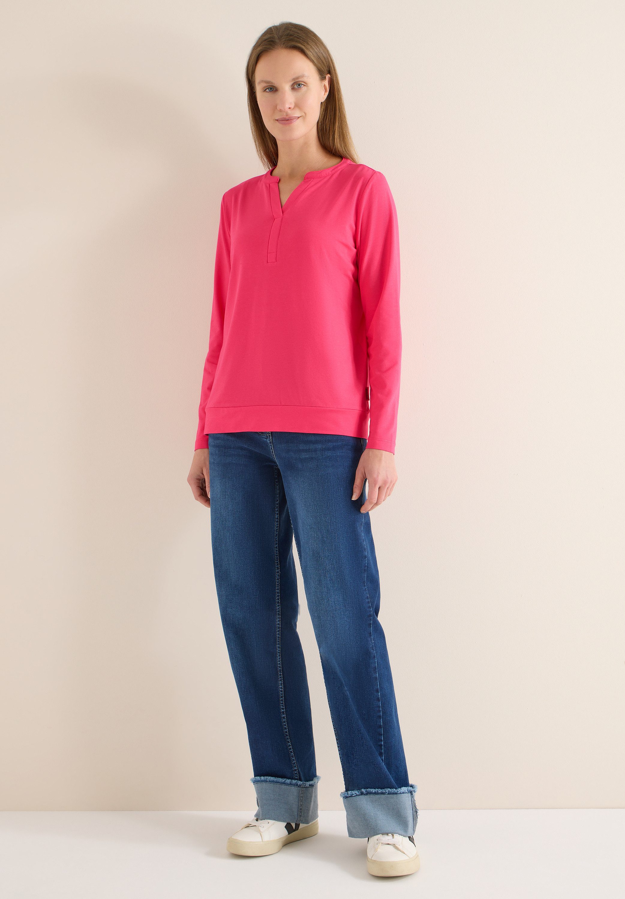 CECIL Langarmshirt im Tunika-Style