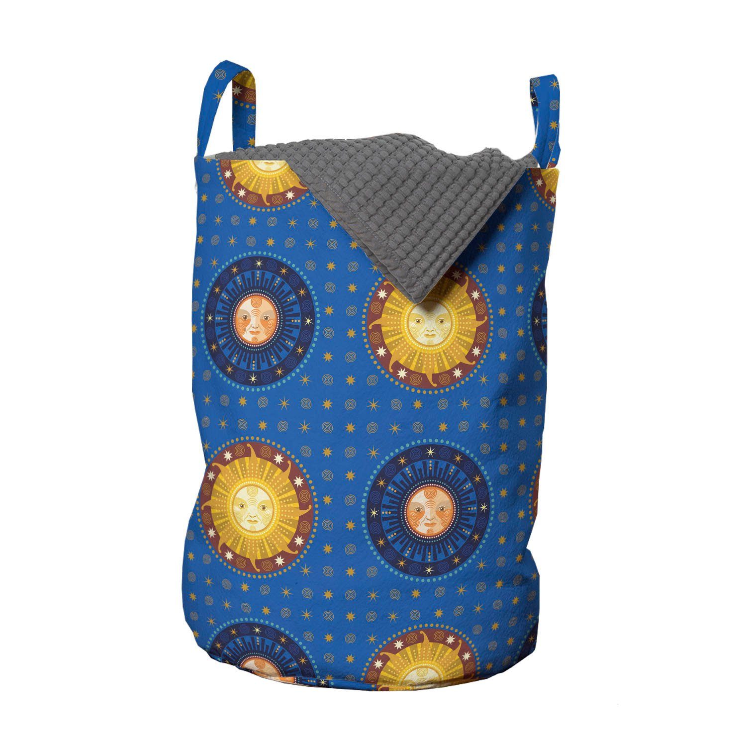 Abakuhaus Wäschesäckchen Wäschekorb mit Griffen Kordelzugverschluss für Waschsalons, Astrologie astronomisch Ornament
