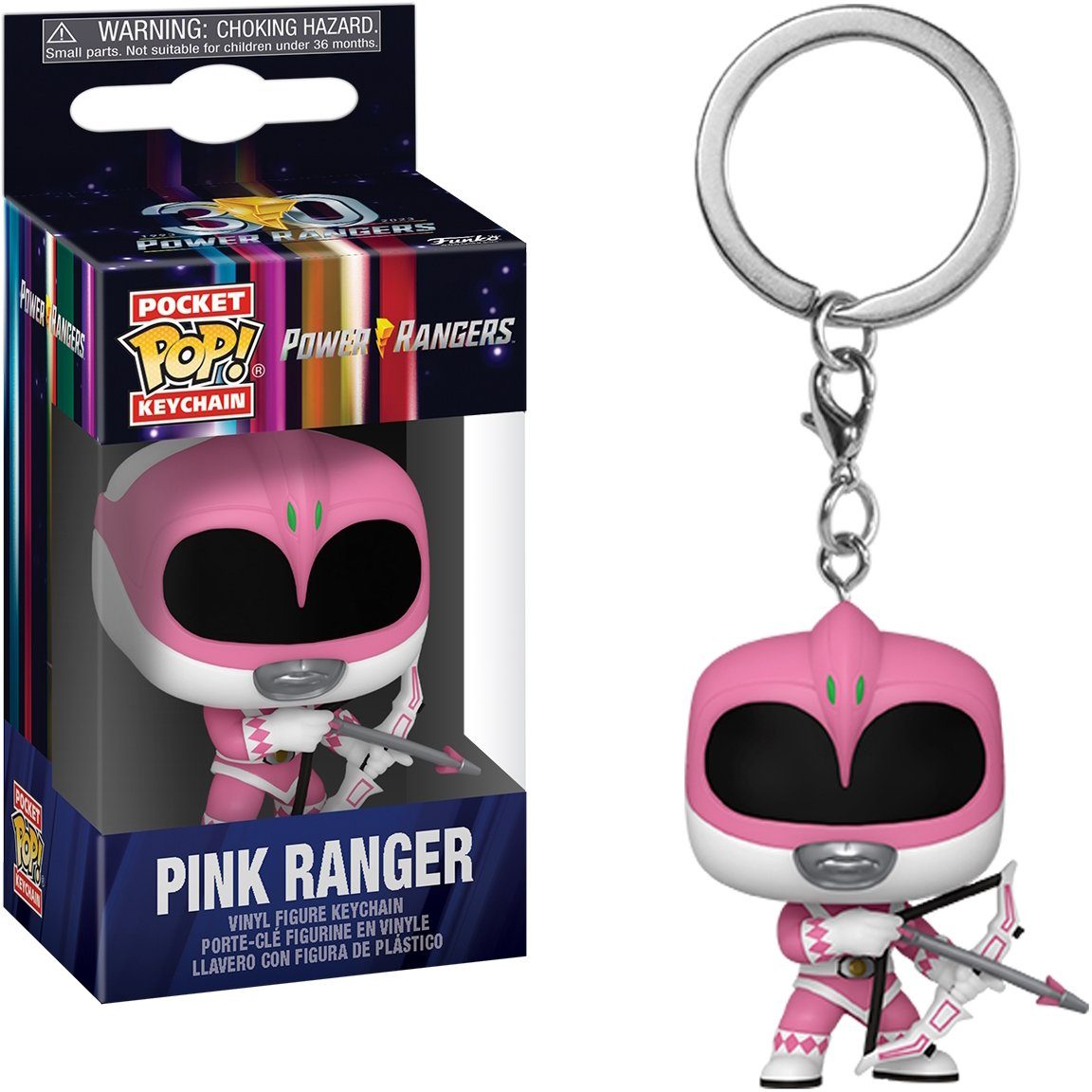 Funko Schlüsselanhänger Mighty Morphin - Pink 30th Ranger Power Ranger