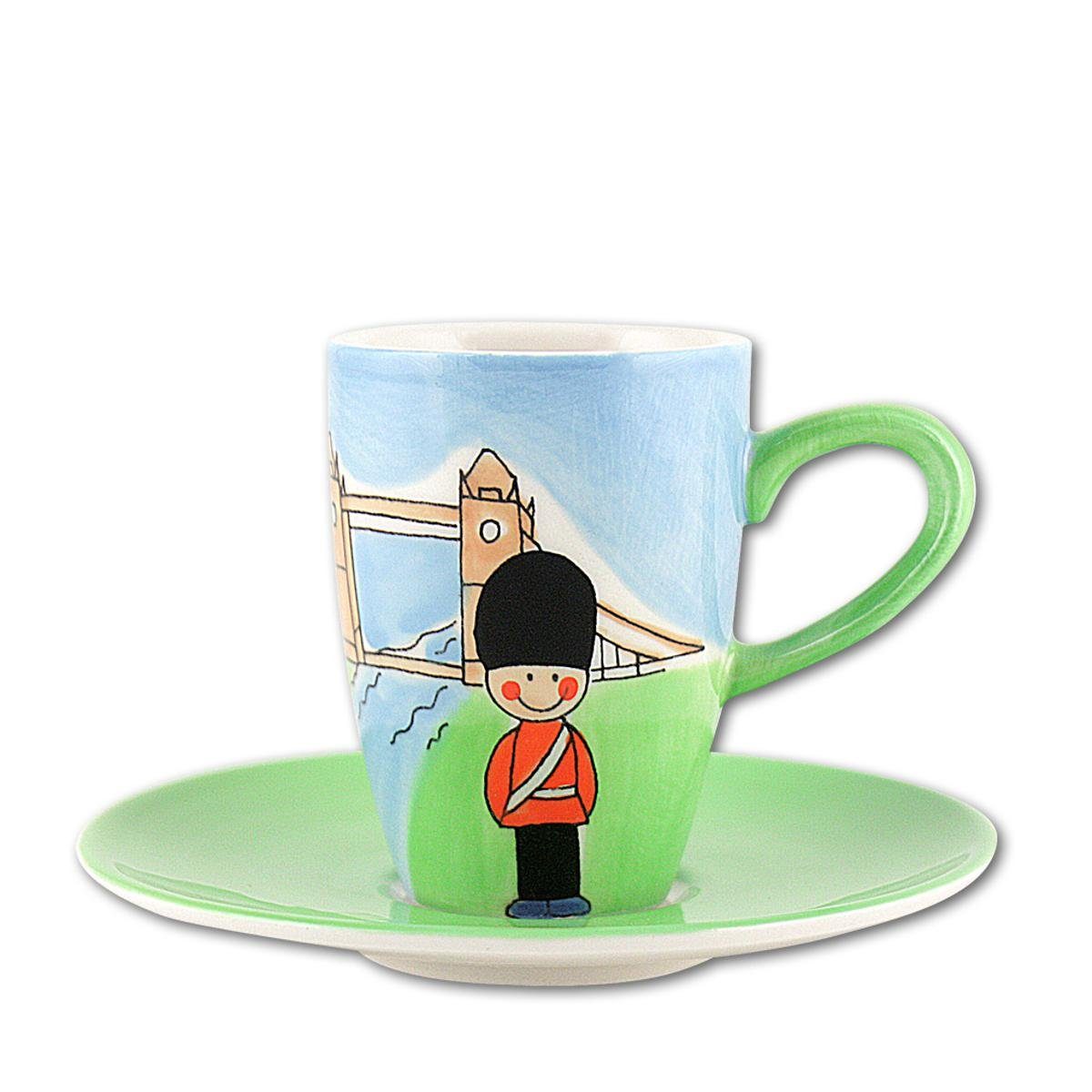 Mila Espressotasse Mila Keramik Espresso-Tasse mit Untere London, Keramik