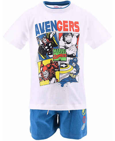 The AVENGERS T-Shirt & Shorts Marvel Comics (2-tlg) Jungen Sommeroutfit Gr. 104 - 140 cm