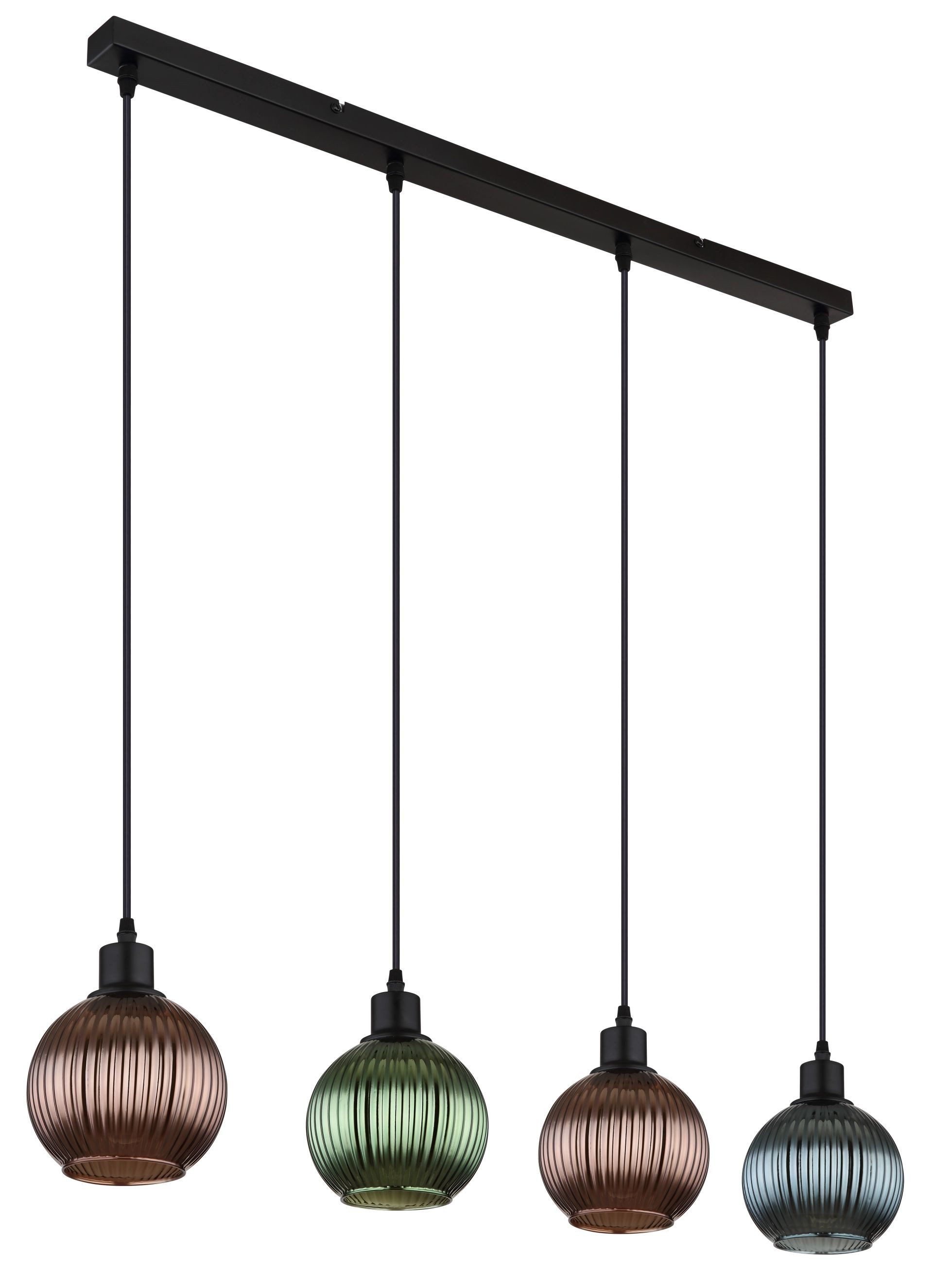 GLOBO LIGHTING Pendelleuchte ZUMBA, ohne Leuchtmittel, Gläser, Hängeleuchte, Hängelampe, kürzbar