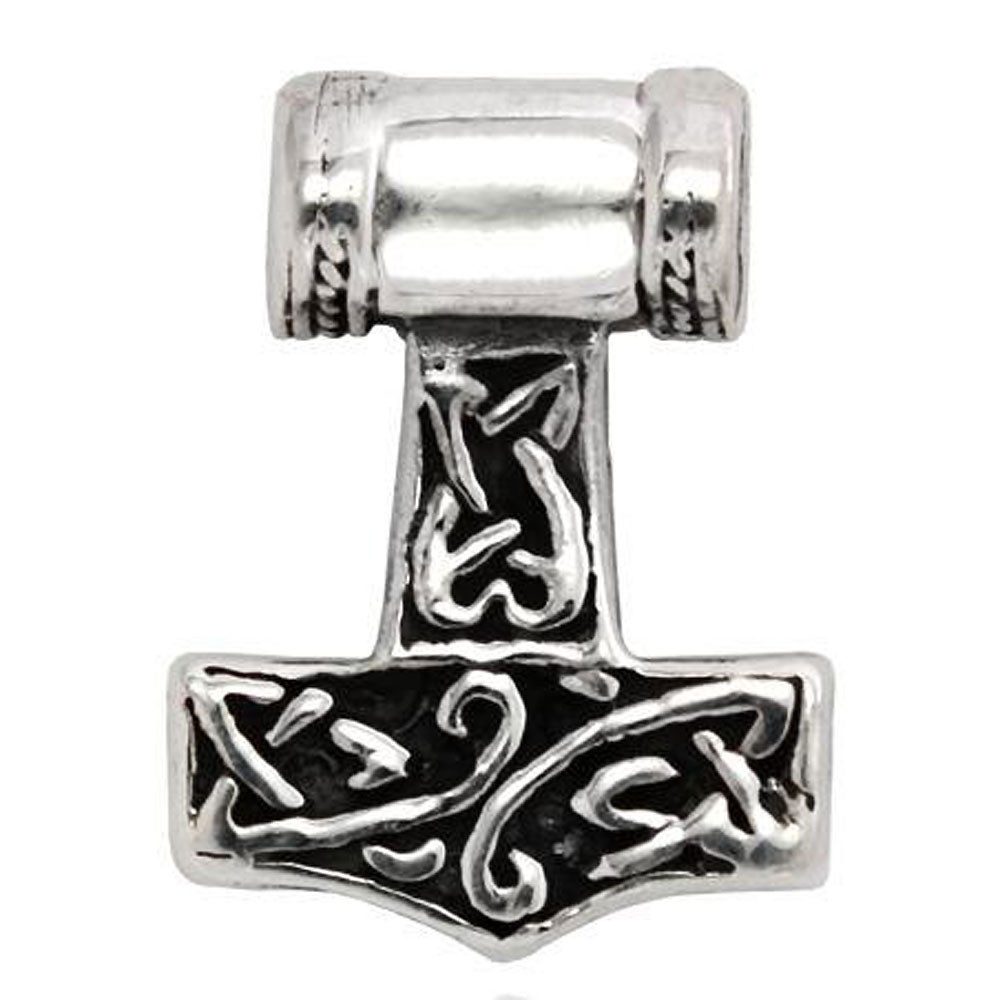 Kettenanhänger Thors Hammer sehr klein Schmuck Anhänger Silber Thorhammer 13x17mm