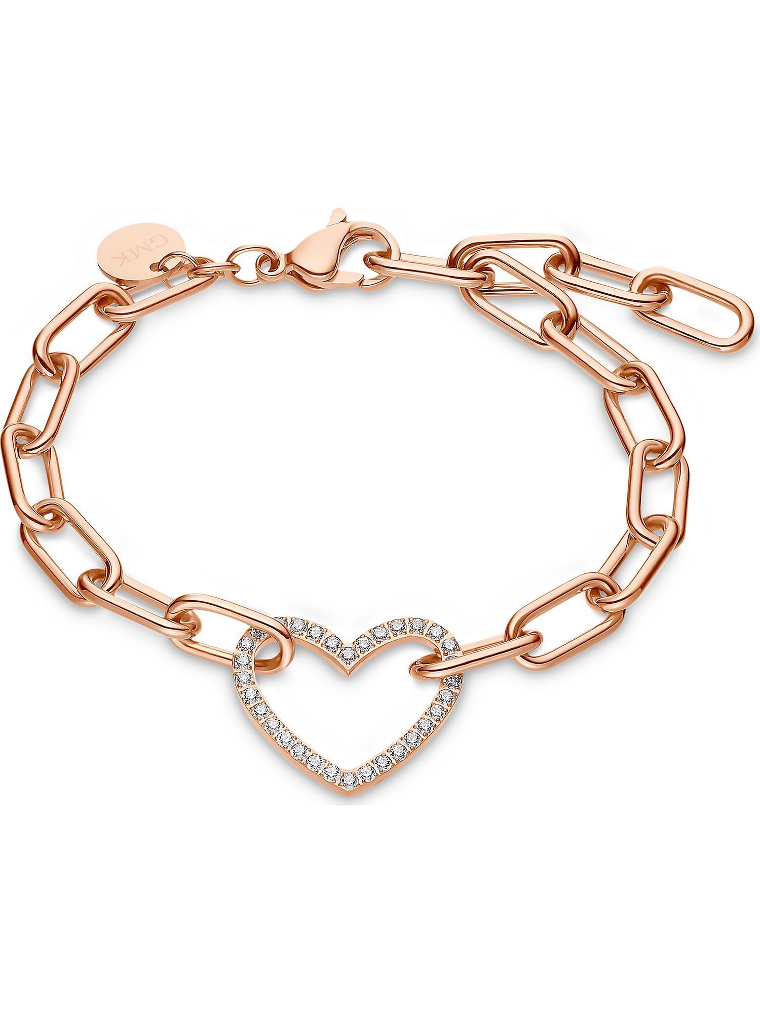 GUIDO MARIA KRETSCHMER Edelstahlarmband rosé GMK 32 Zirkonia Edelstahl Damen-Armband