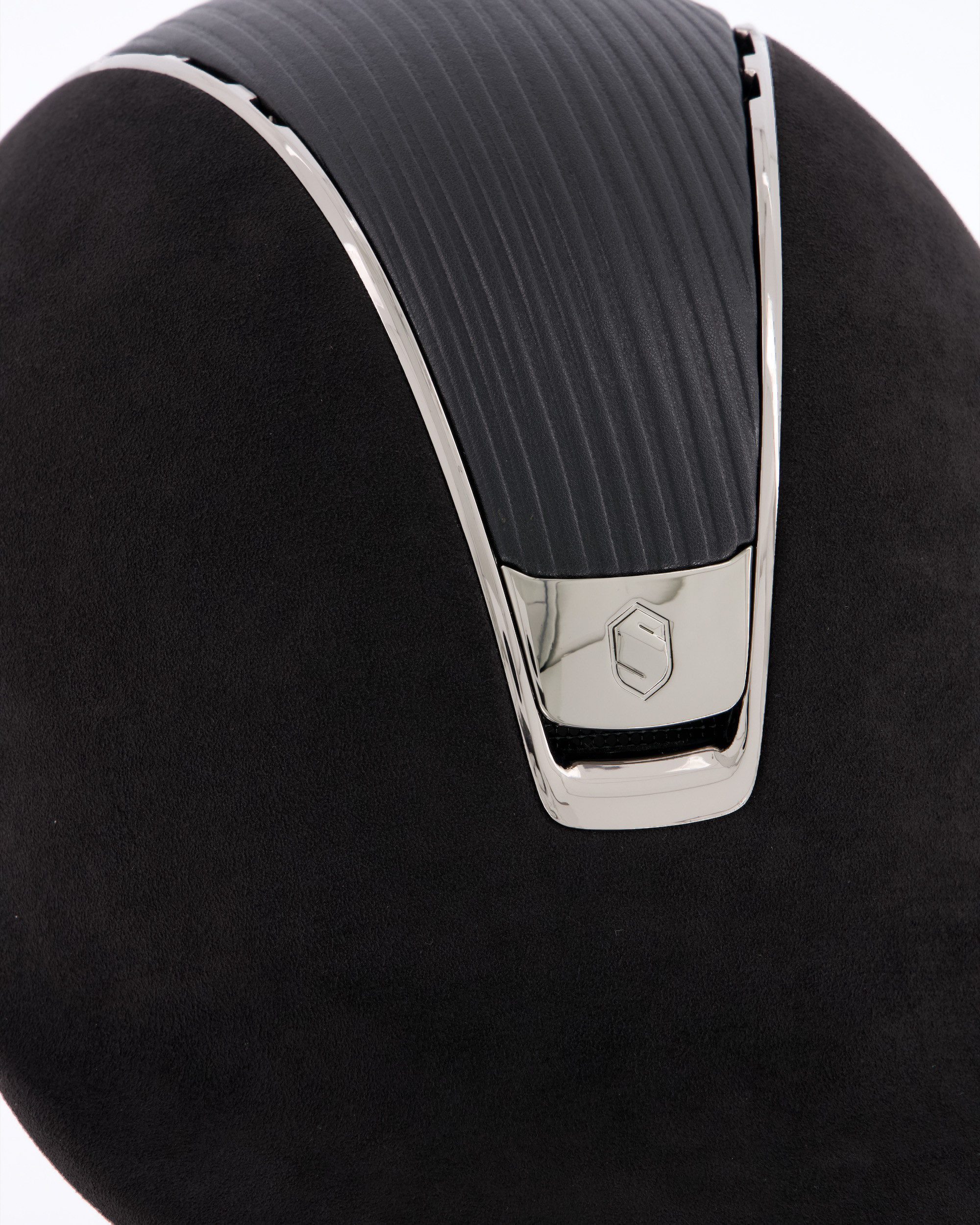 Samshield Reithelm Reithelm 2.0 Premium Alcantara, Top Leather Black Chrome Black in schw
