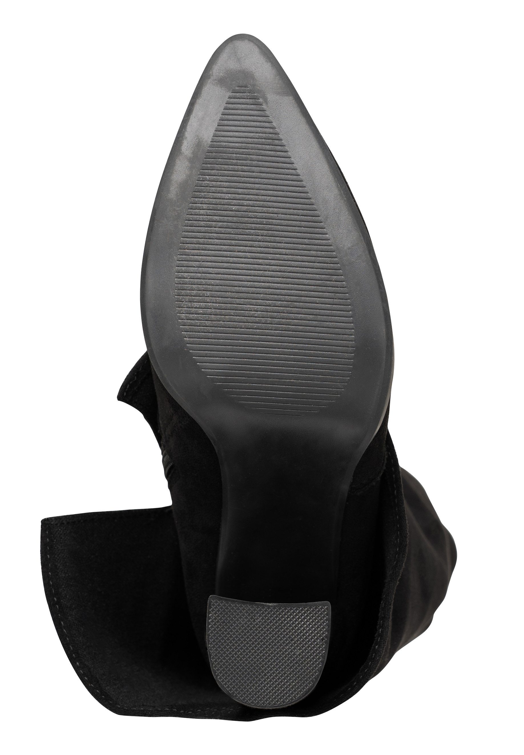 Salinyang Overlay Boots Damen kniehoch mit Blockabsatz & elegantem Schaft Stiefel – Bild 5 von 5