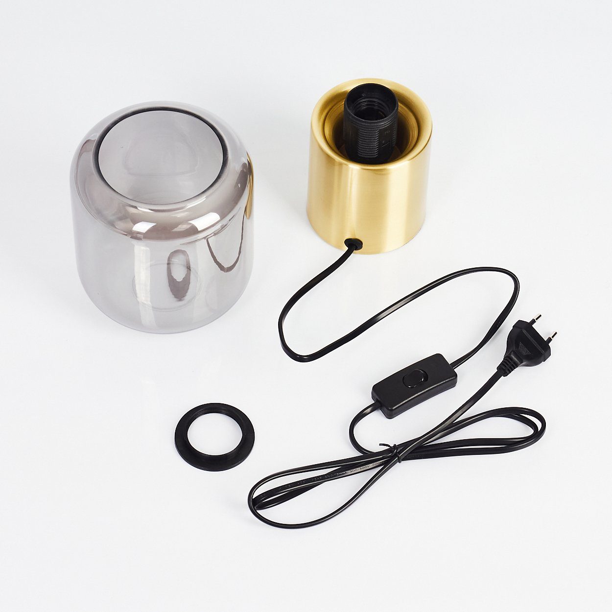 hofstein Tischleuchte Retro Nacht Tisch Lese Lampen goldfarben Wohn Schlaf Zimmer Leuchten. € 29,99