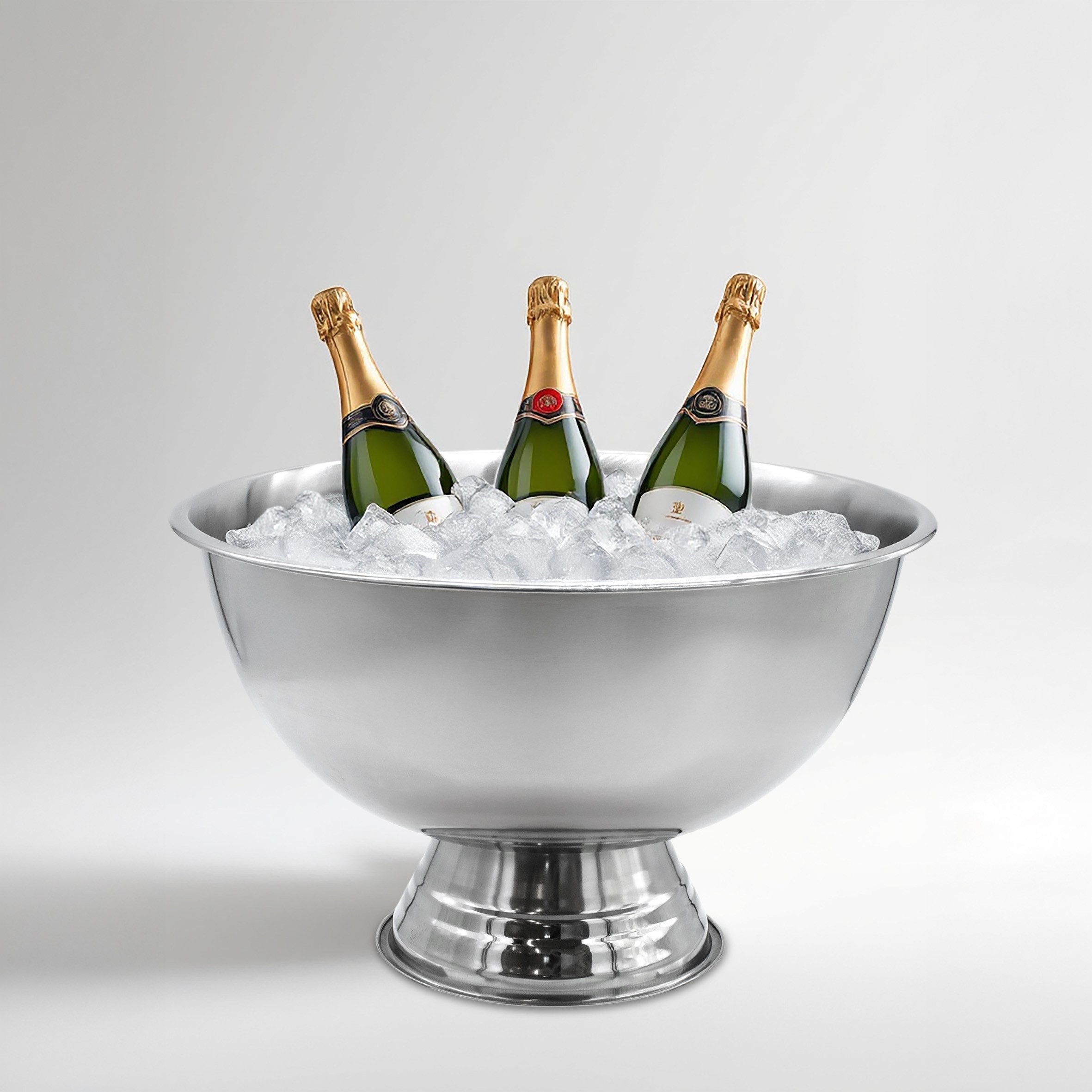 Wein- und Sektkühler Edelstahl Champagner- und Sektschale poliert 40cm