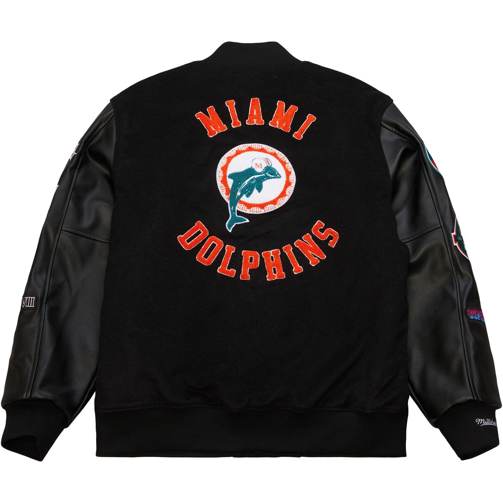 Mitchell & Ness Winterjacke Varsity BLACKOUT Miami Dolphins