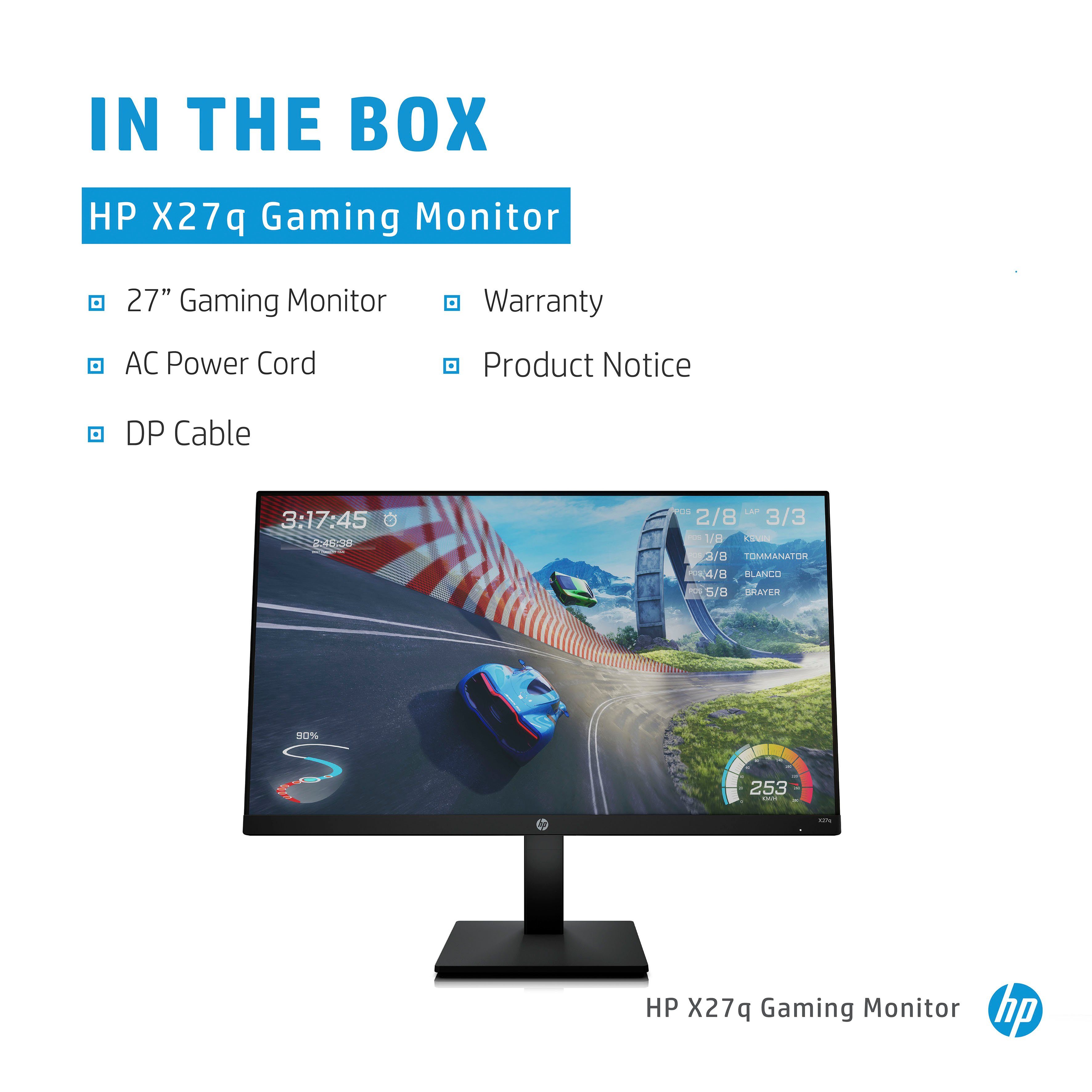 HP X27q Gaming-LED-Monitor (68,6 cm/27 ", 2560 x 1440 Pixel, QHD, 1 ms