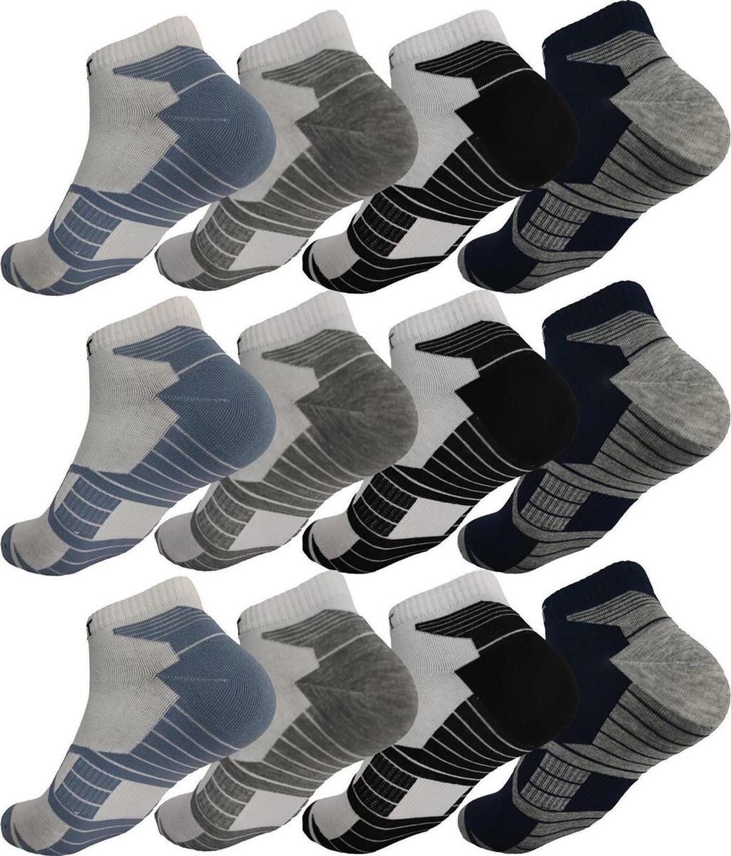 EloModa Sneakersocken 12 Paar Sneaker Socken Herren Damen – 95% Baumwolle – Unisex Sportsock (12-Paar)