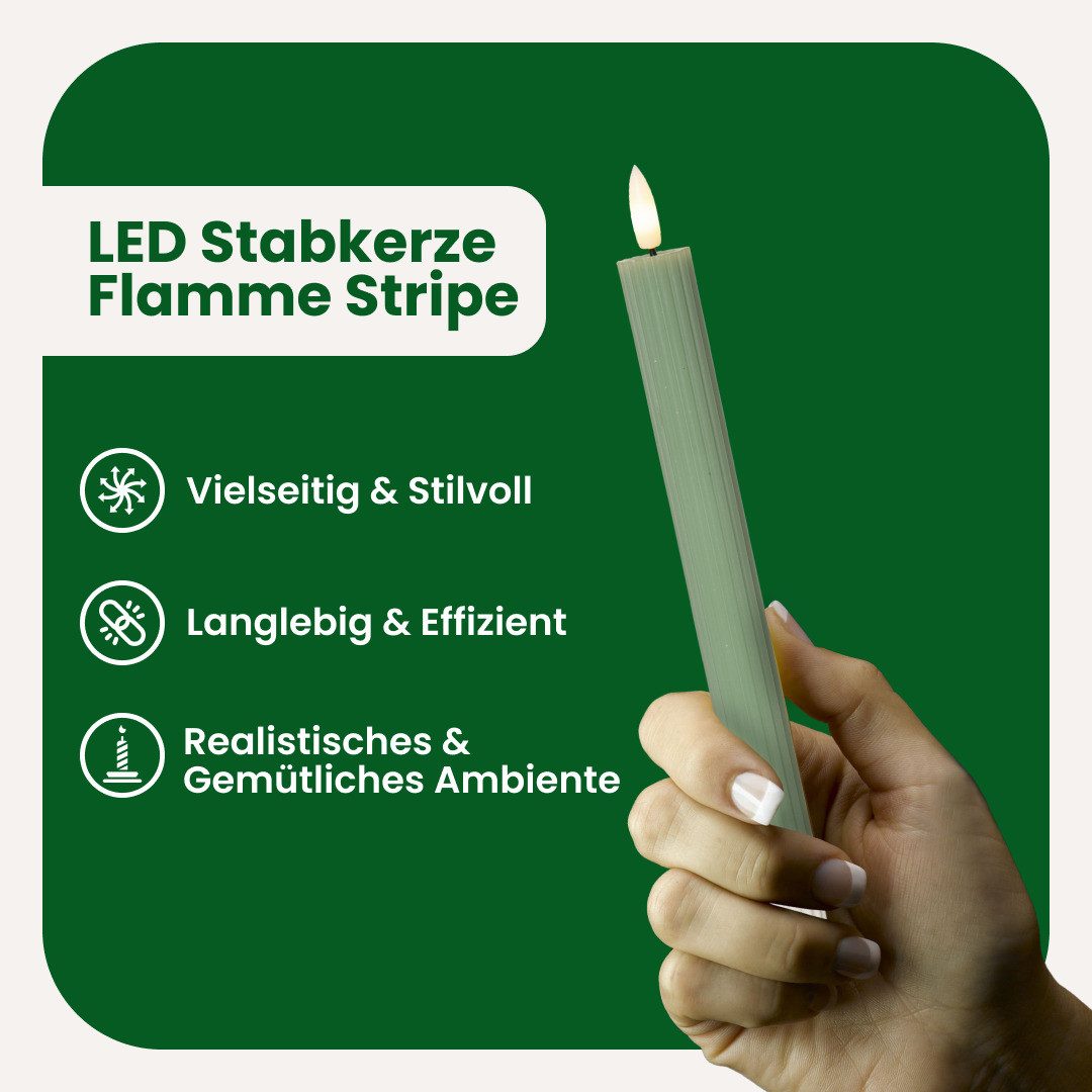STAR TRADING LED-Kerze Flamme Stripe (1-tlg)