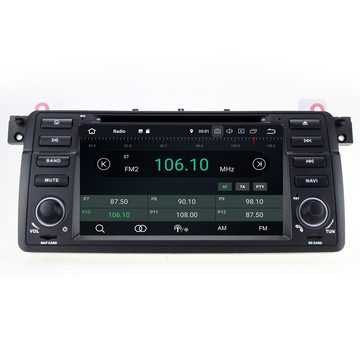 TAFFIO Für BMW E46 M3 7" Touchscreen Android Autoradio DVD USB GPS Navigation Einbau-Navigationsgerät