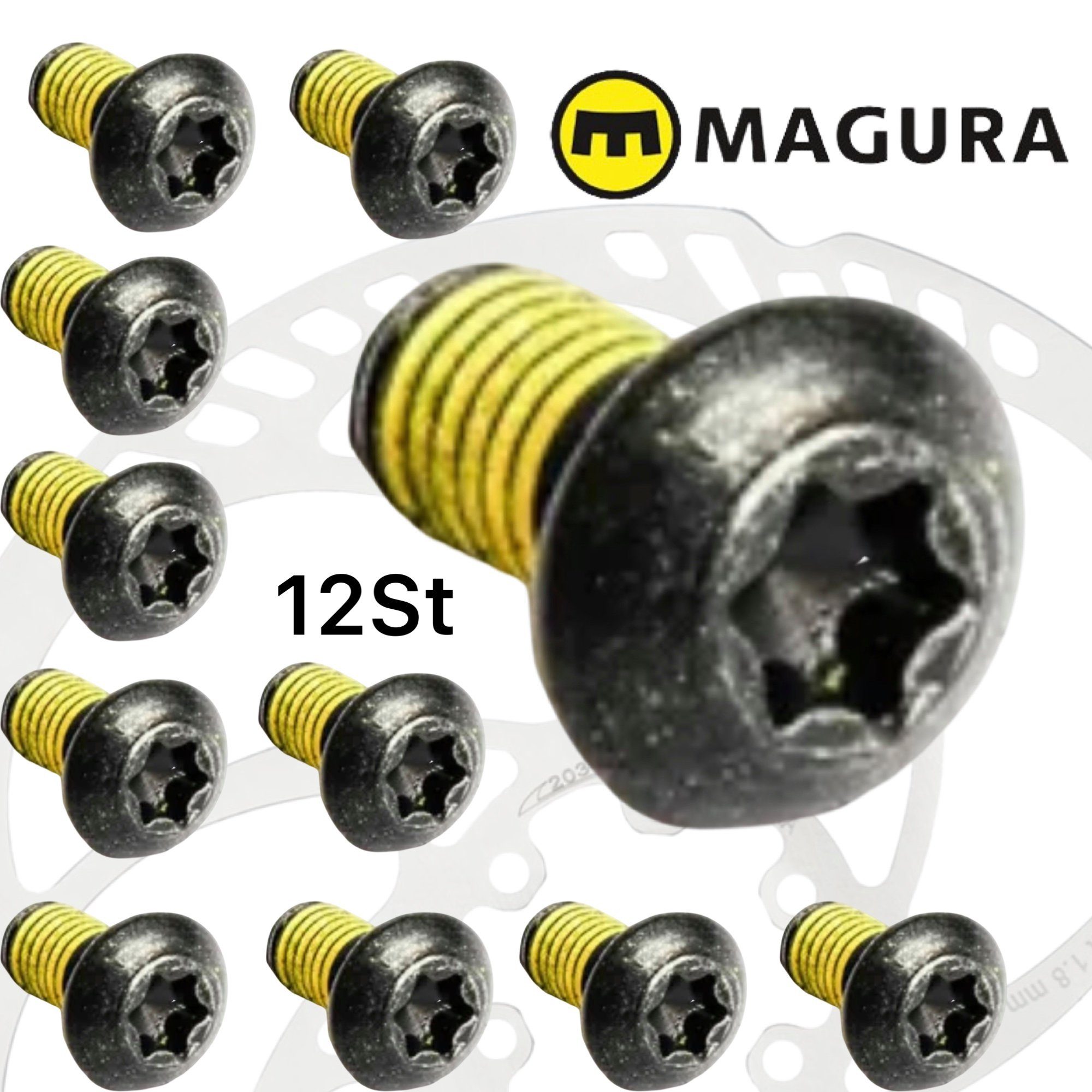 Scheibenbremse Magura Bremsscheiben Befestigungs Schrauben T25 M5x10 (12 Stück)