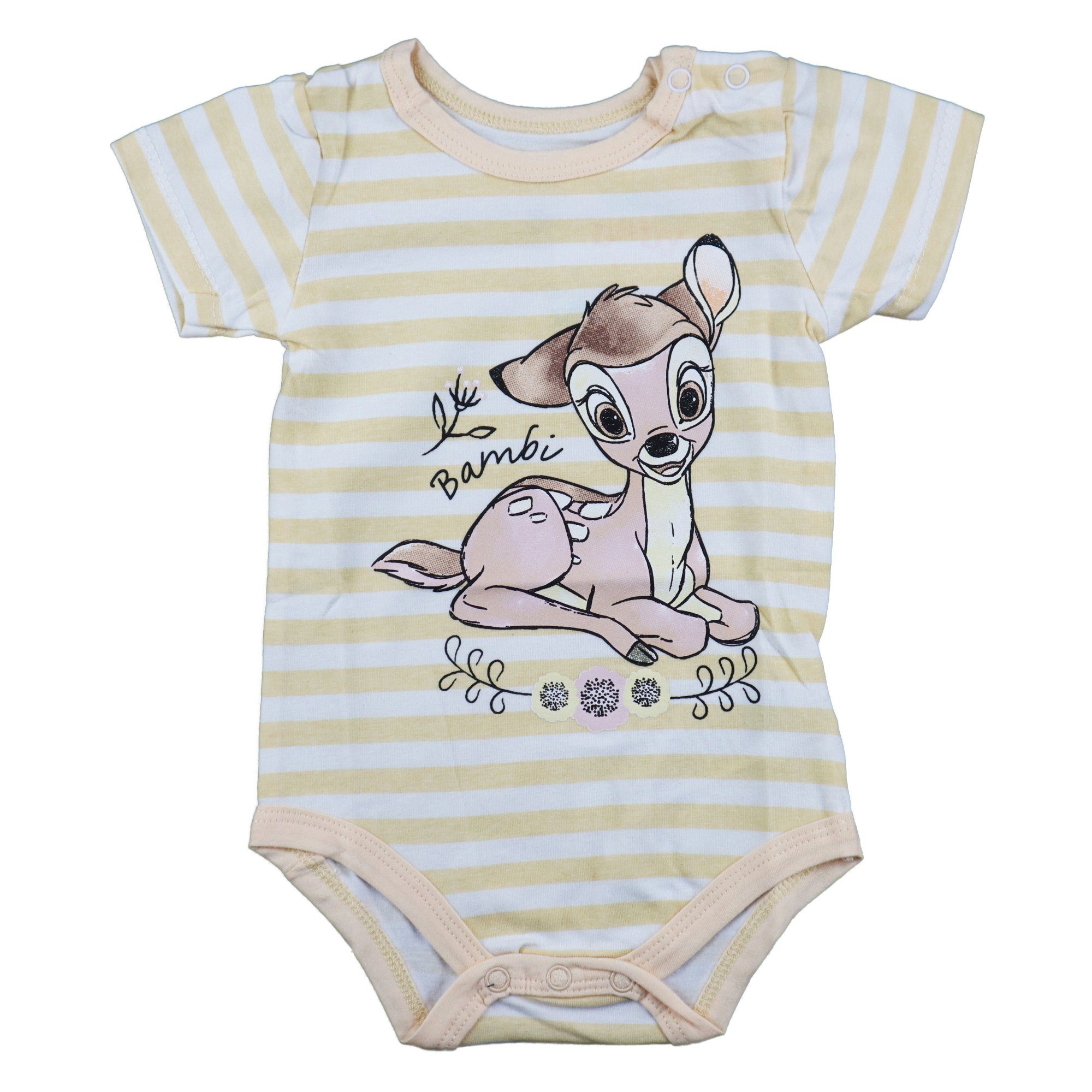 Disney bis Gr. Body 92 68 Kurzarmwickelbody Bambi kurzarm Baby Strampler Disney