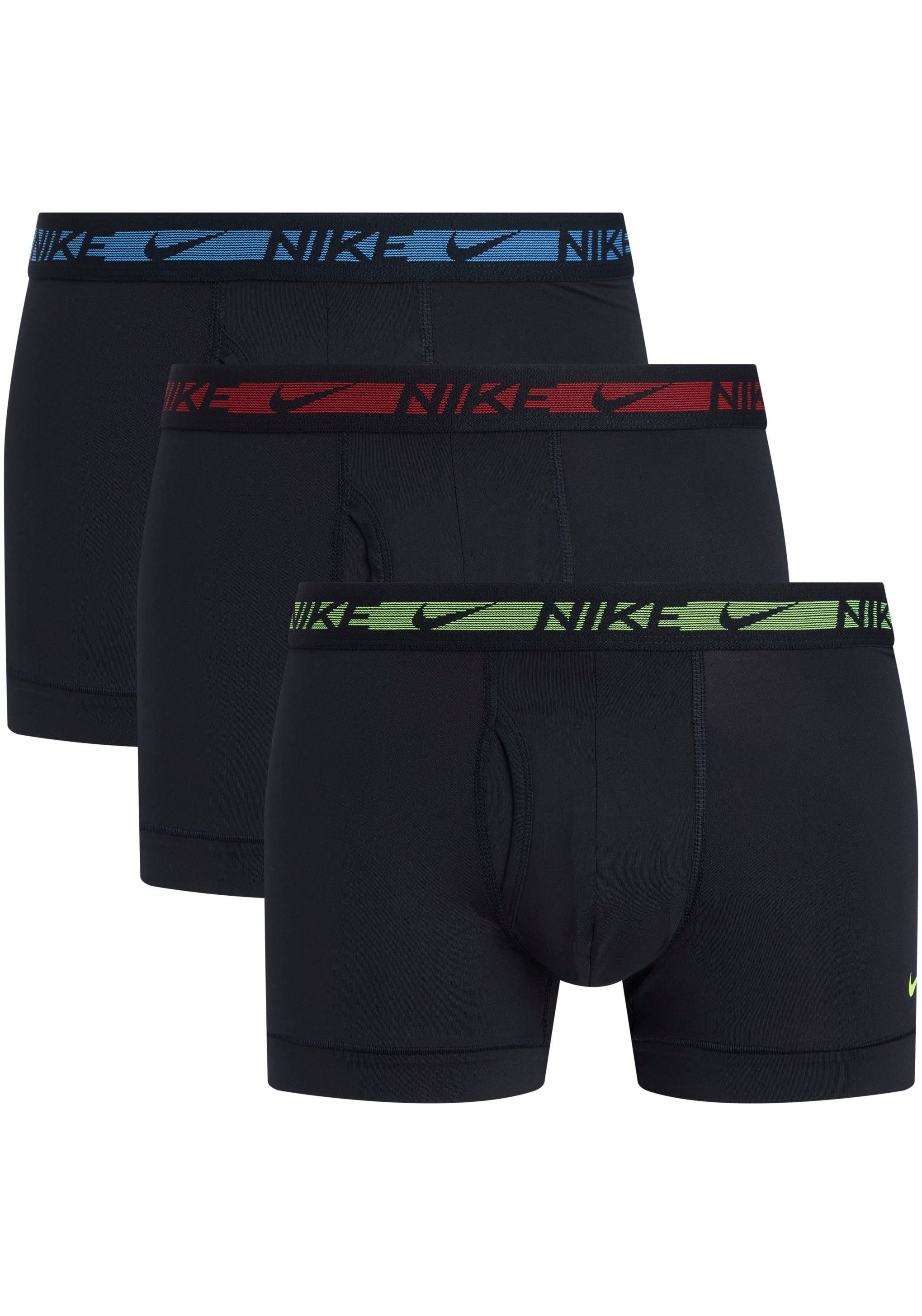 TRUNK NIKE Stück) NIKE Underwear BLACK/VOLT_WB/UNI_BLU_WB/UNI_RED_WB (3 (Packung, mit Logo-Elastikbund 3PK 3er-Pack) Trunk