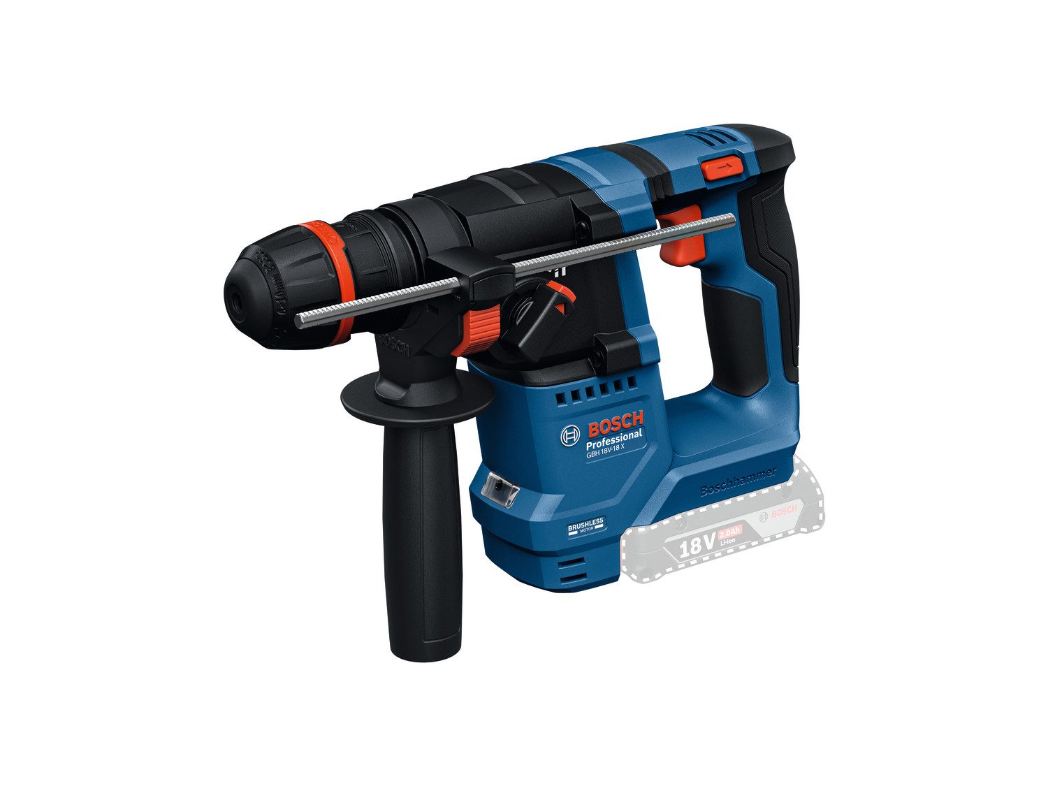 Bosch Professional Akku-Bohrhammer GBH 18V-18 X, mit ONECHUCK, ohne Akku und Ladegerät