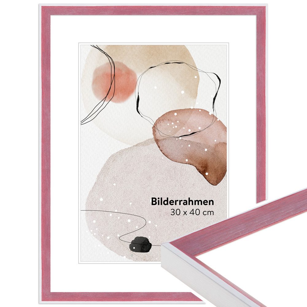 WANDStyle Bilderrahmen H080, Rot, aus Massivholz günstig online kaufen