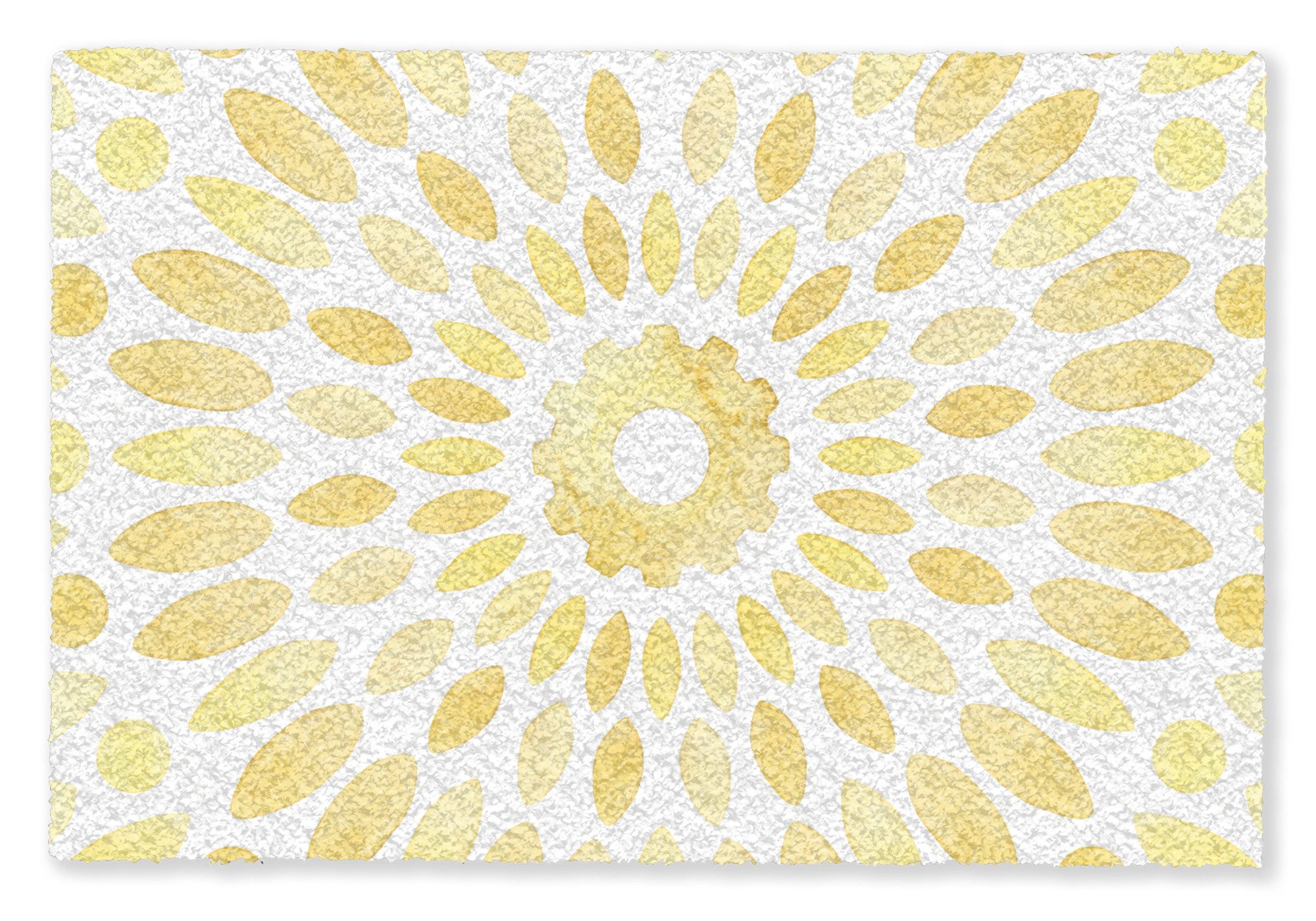 MuchoWow Fußmatte Abstrakt – Geometrisch – Strahlend – Gelb, Rechteckig, innen Schmutzfangmatte, Tür, Schmutzfänger Flur, Teppich 60x40 cm