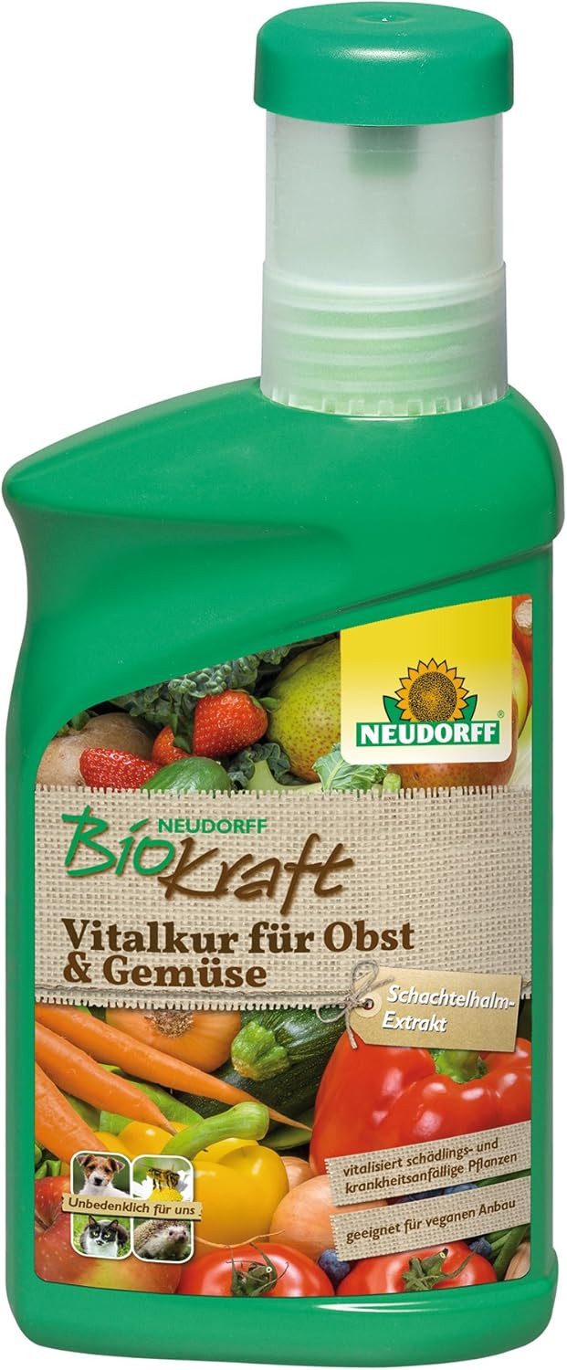 Neudorff Pflanzenstärkungsmittel BioKraft Vitalkur für Obst und Gemüse 300 ml, Mit Schachtelhalm-Extrakt und natürlicher Kieselsäure