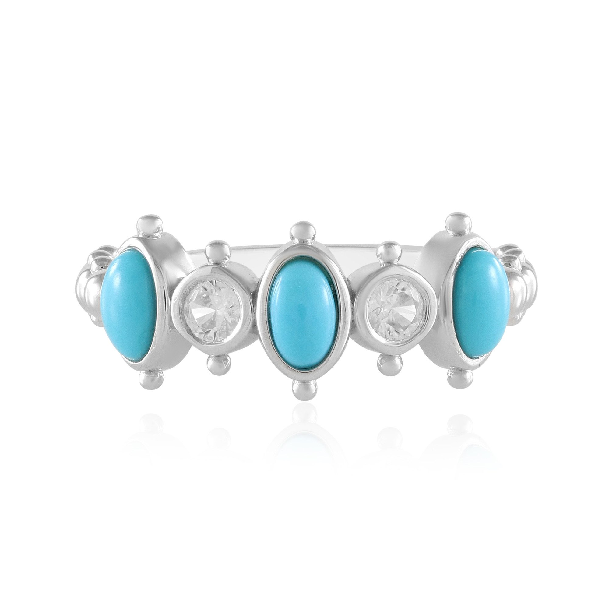 Cavill Silberring Sterling Silber Damen Ring mit 3 Sleeping Beauty Türkisen günstig online kaufen
