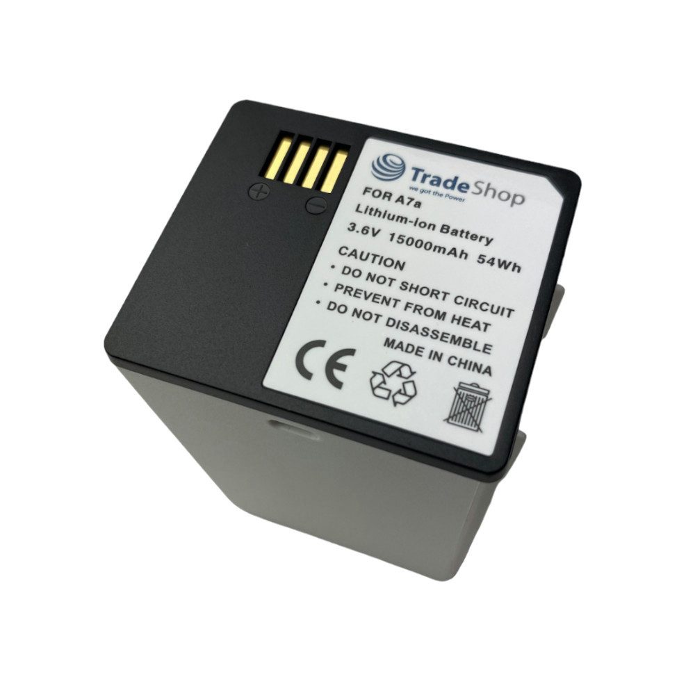 Trade-Shop 3in1 Set passend für Arlo Netgear Pro 4, Pro 4X, Pro 4 XL Ladegerät + Kamera-Akku Li-Ion 15000 mAh (3,6 V), Mit Micro-USB und USB-C