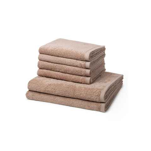 ROSS Handtuch Set Vita, Walkfrottee (Spar-Set, 6-St), 4 X Handtuch 2 X Duschtuch - im Set - Baumwolle - Weich und saugstark