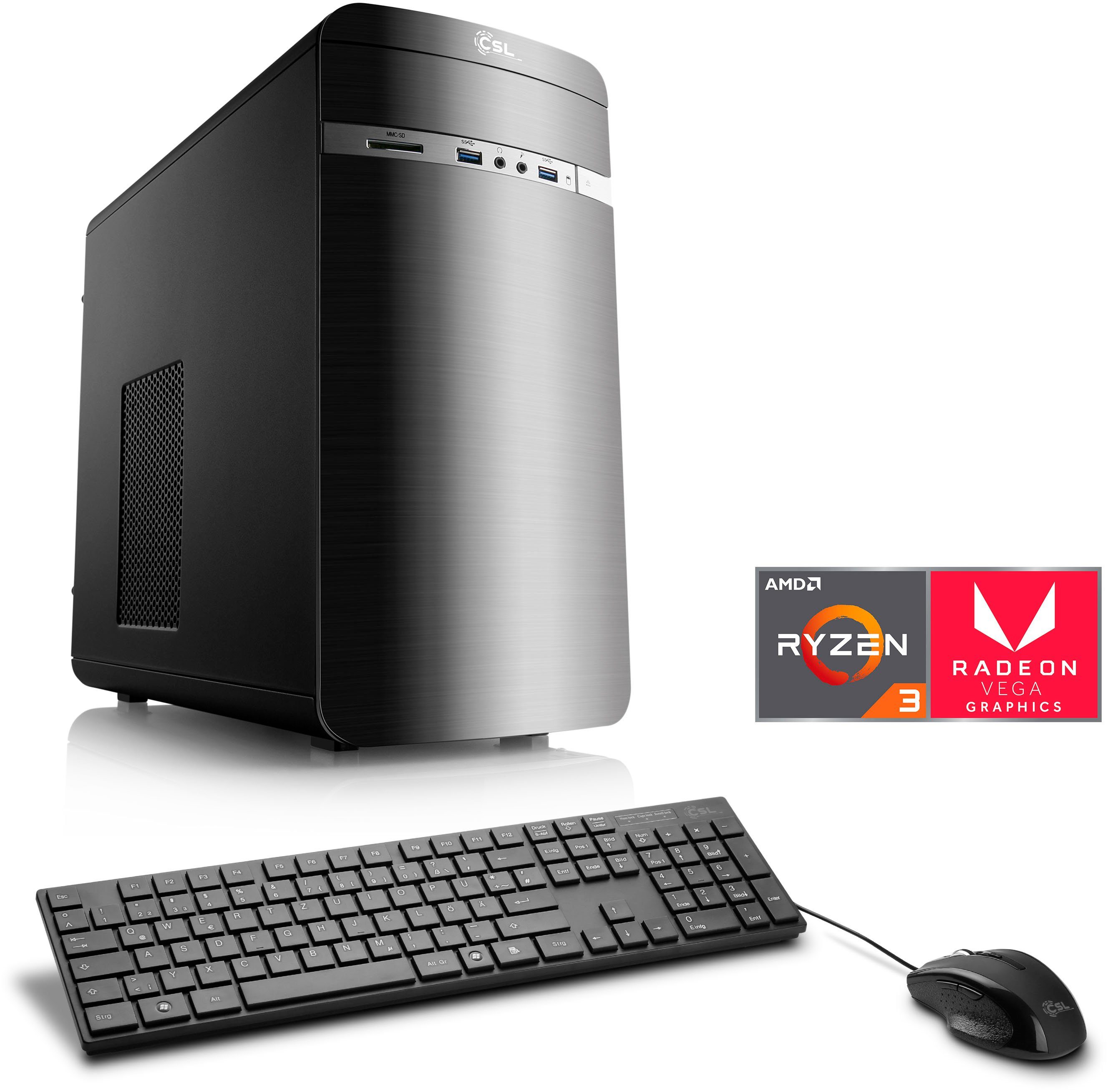 CSL Sprint V8861 Gaming-PC (AMD Ryzen 3 3200G, Radeon Vega 8, 8 GB RAM, 240  GB SSD, Luftkühlung) online kaufen | OTTO