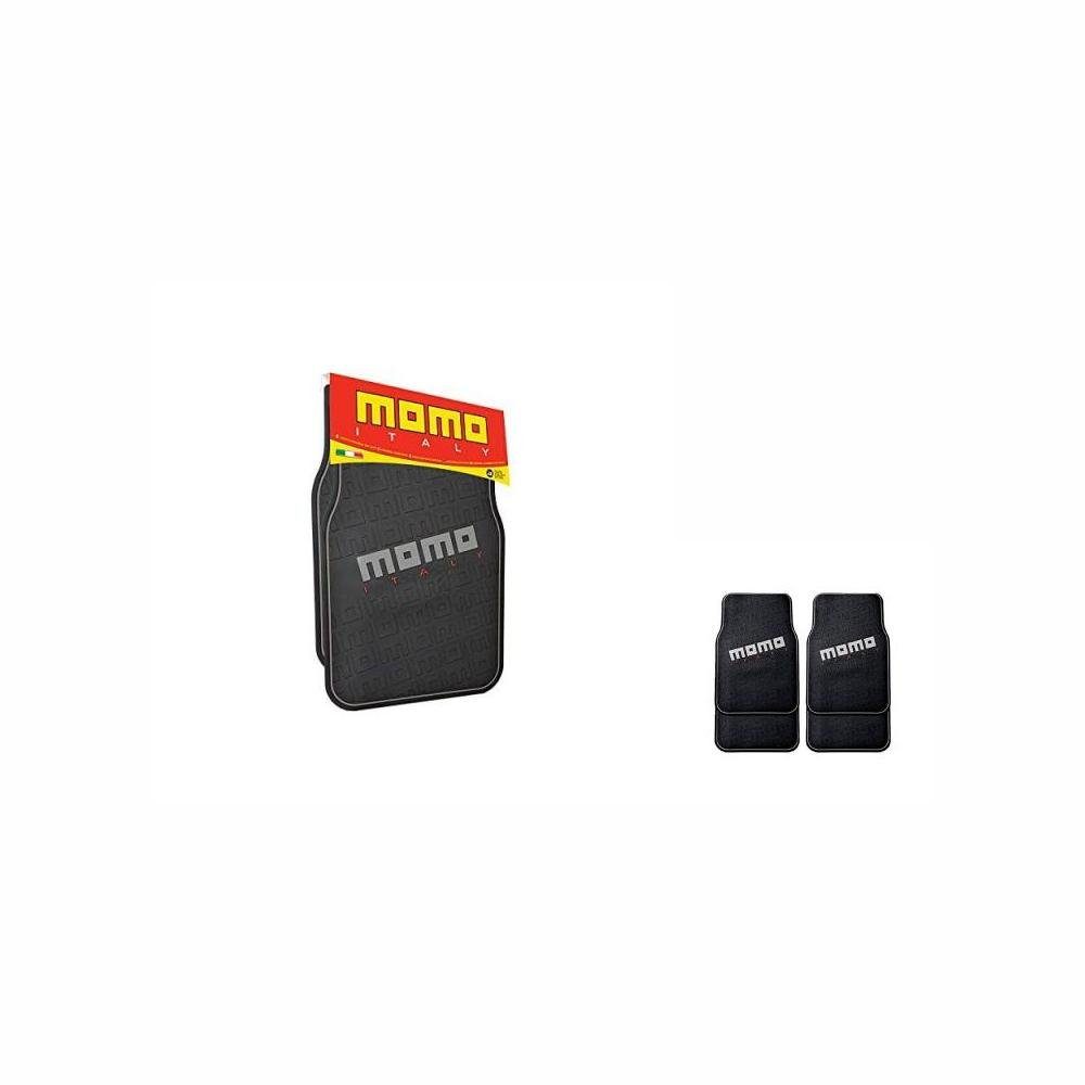 Momo Auto-Fußmatte Auto-Fußmatten-Set Momo 009 Universal Schwarz Rot 4 teilig