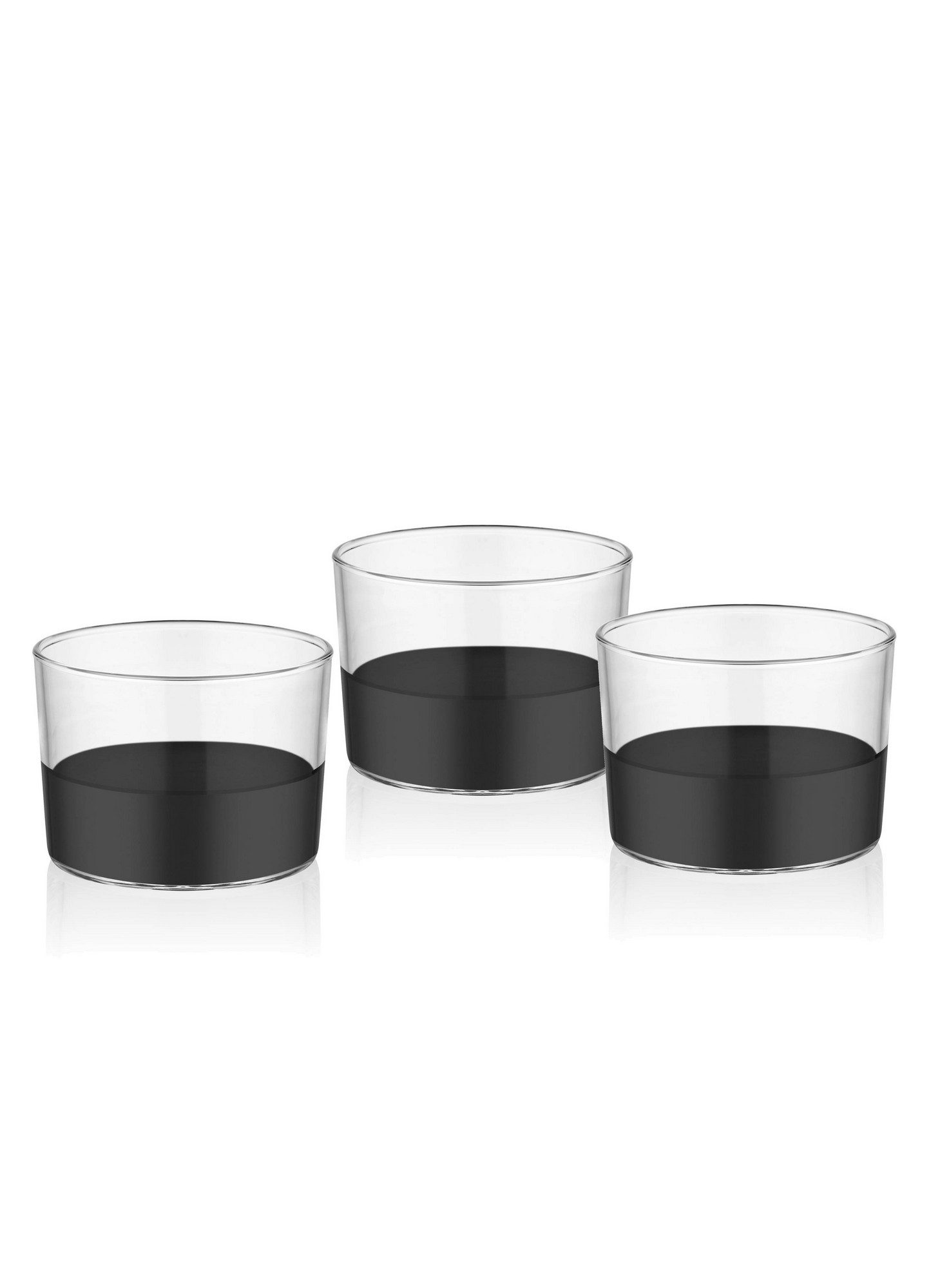 Hermia Concept Schüssel 100% GLASS, 6 x 8 x 8 cm / 100 ml (3 Pieces) A4706, (3-tlg)