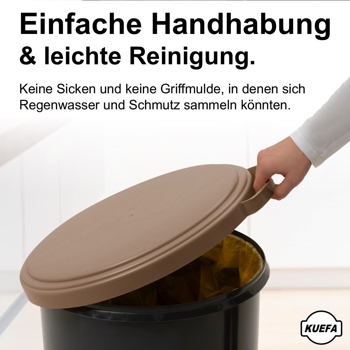 KUEFA Müllsackständer VLC 60L Mülleimer Gelber Sack, inkl. Klemm-Ring, Geruchsdicht – Bild 4 von 5
